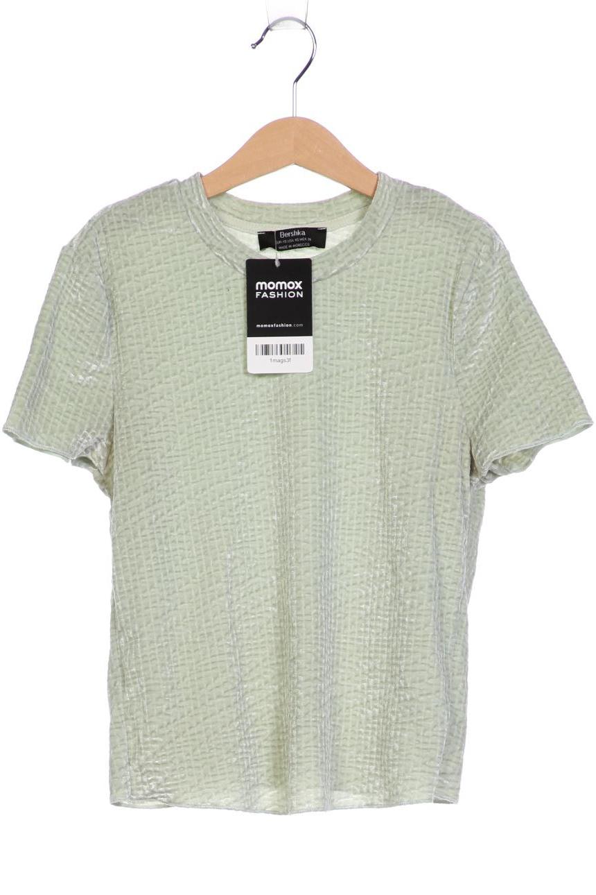 

bershka Damen T-Shirt, hellgrün, Gr. 34