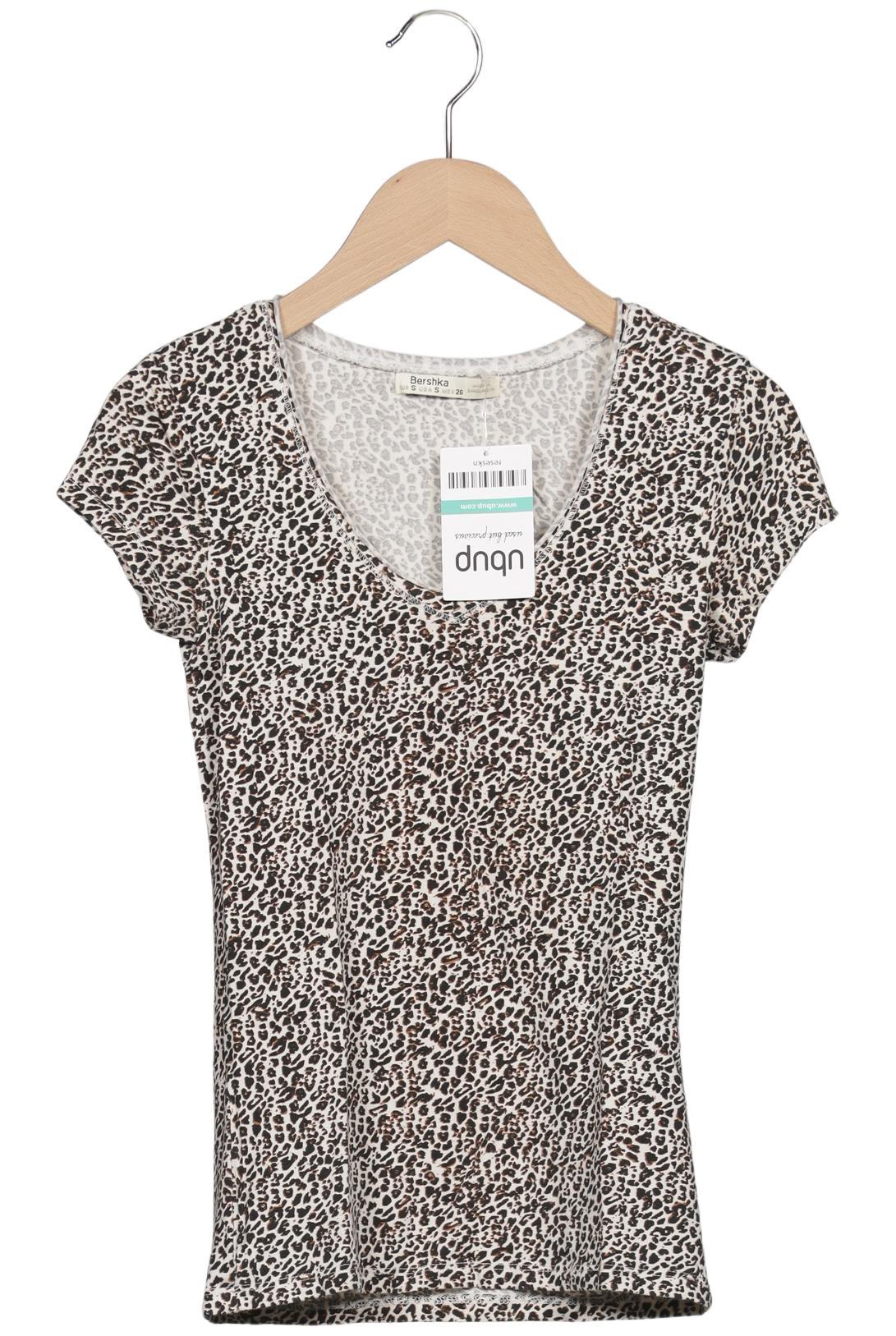 

bershka Damen T-Shirt, braun, Gr. 36