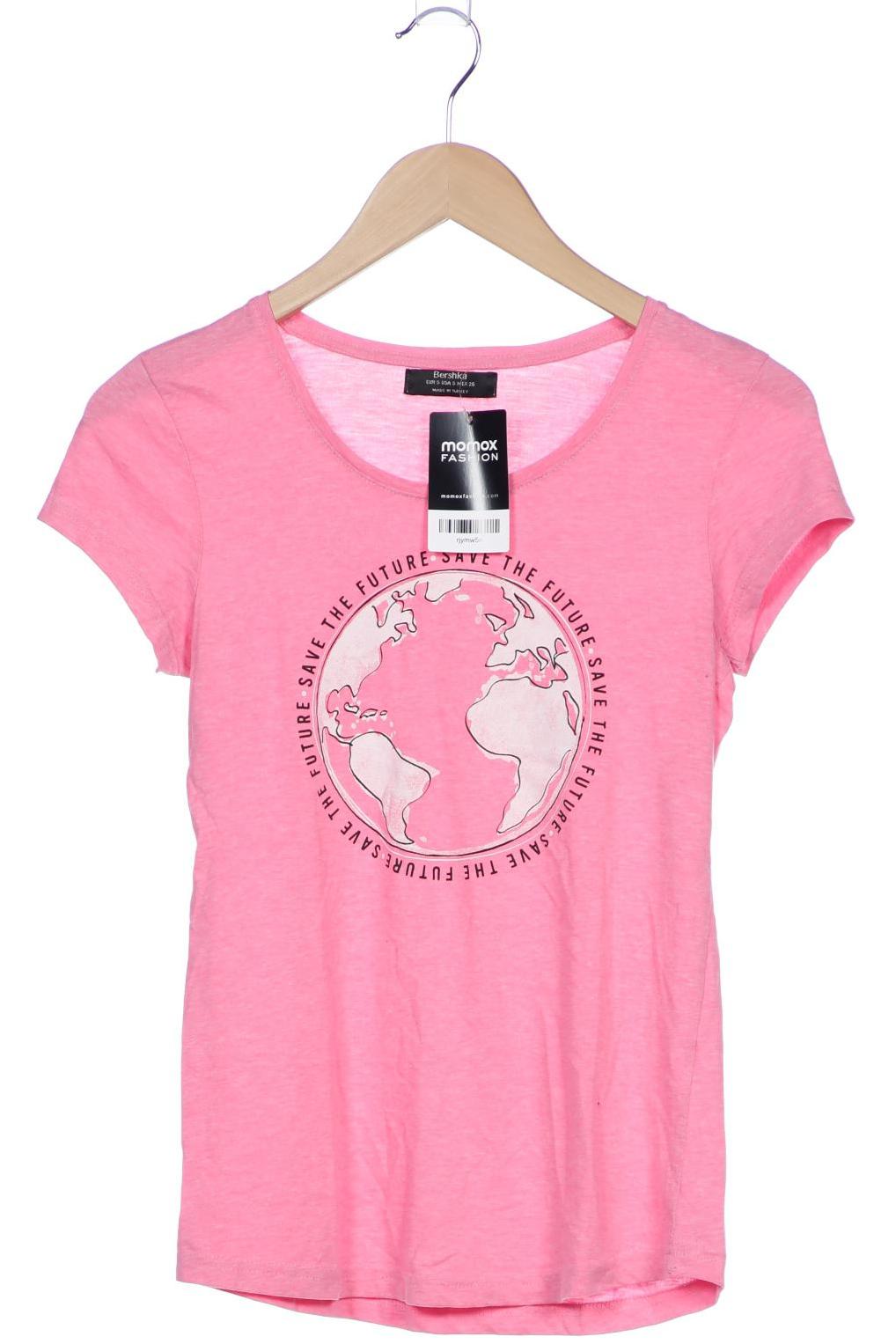 

bershka Damen T-Shirt, pink, Gr. 36