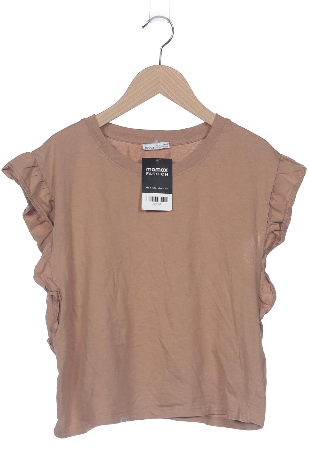 

bershka Damen T-Shirt, beige, Gr. 42