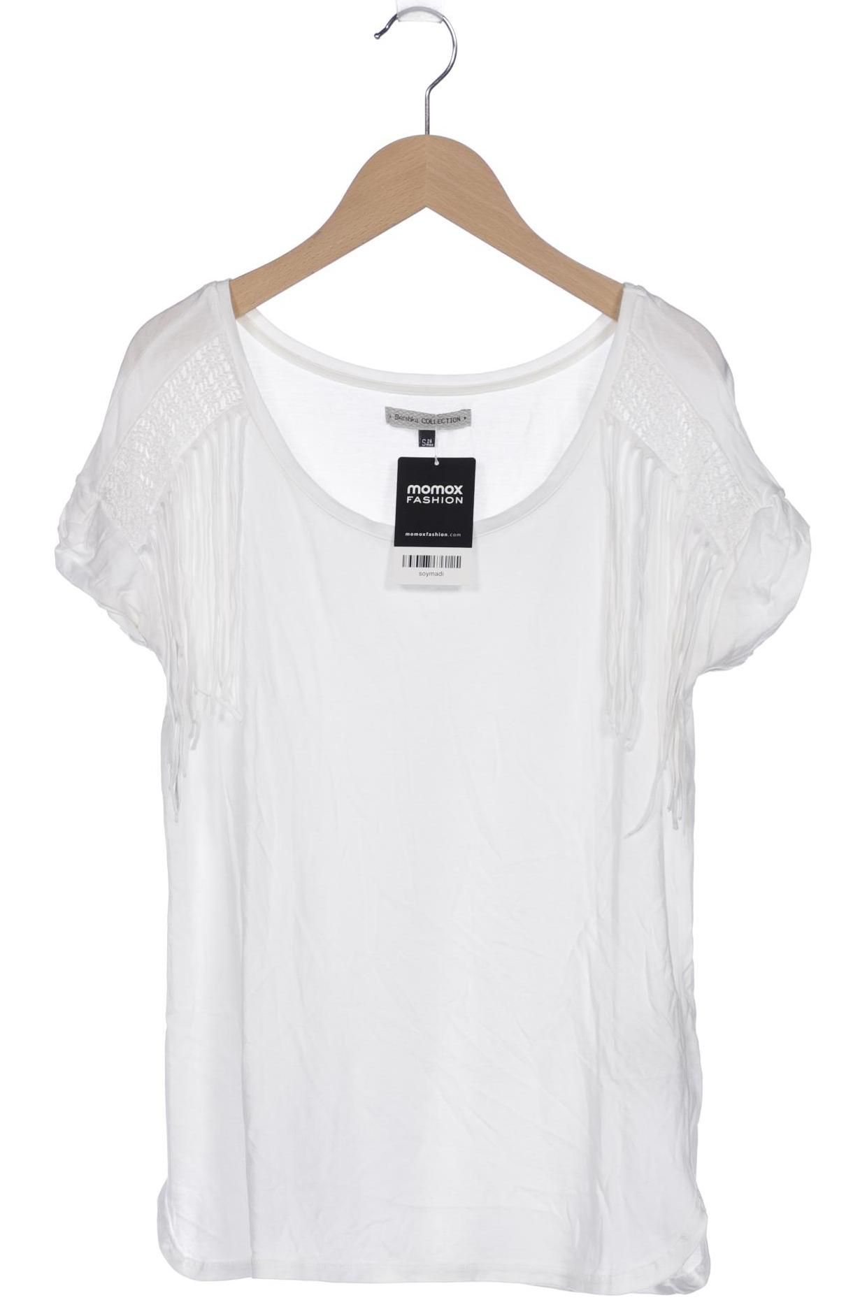 

bershka Damen T-Shirt, cremeweiß