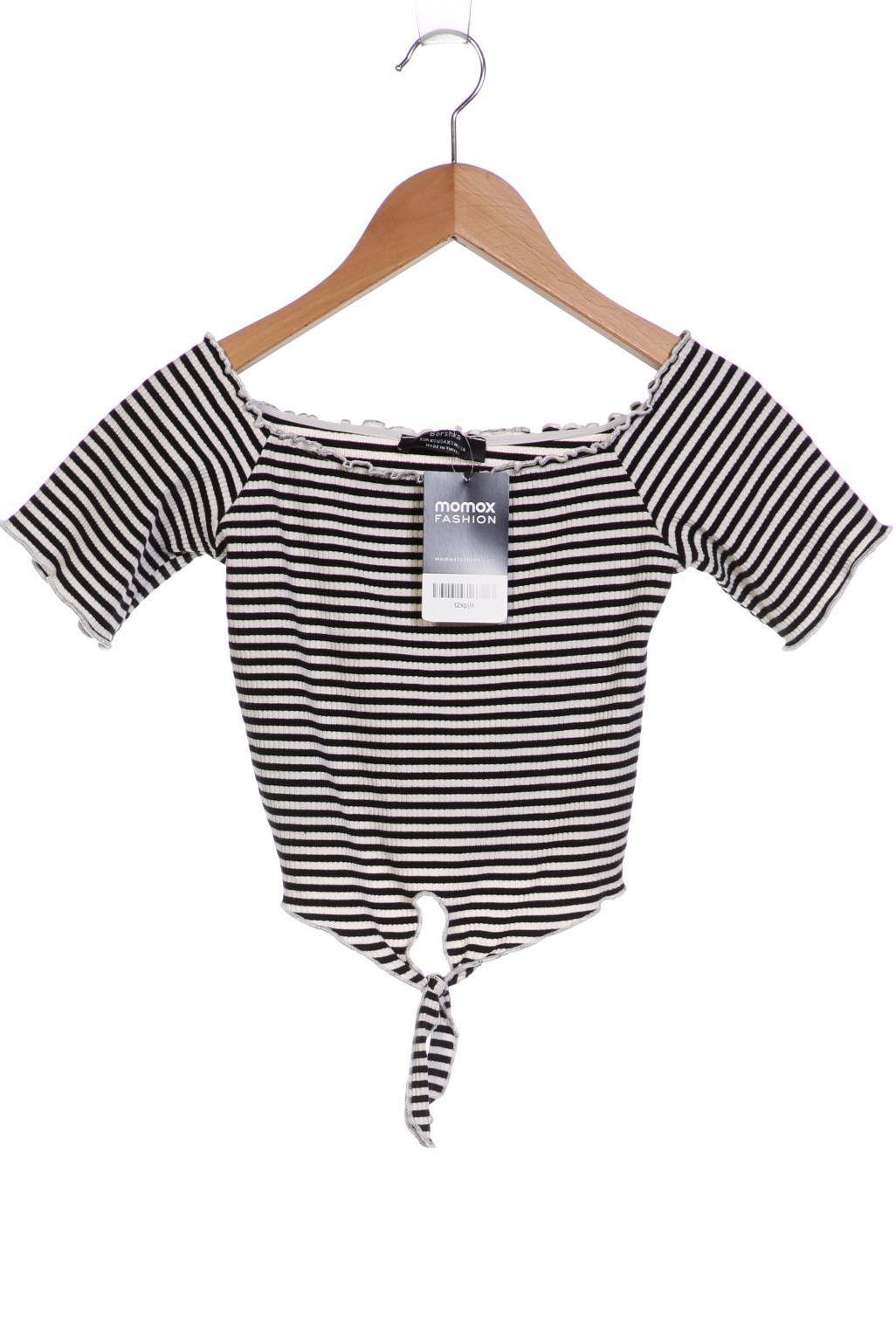 

bershka Damen T-Shirt, schwarz, Gr. 34