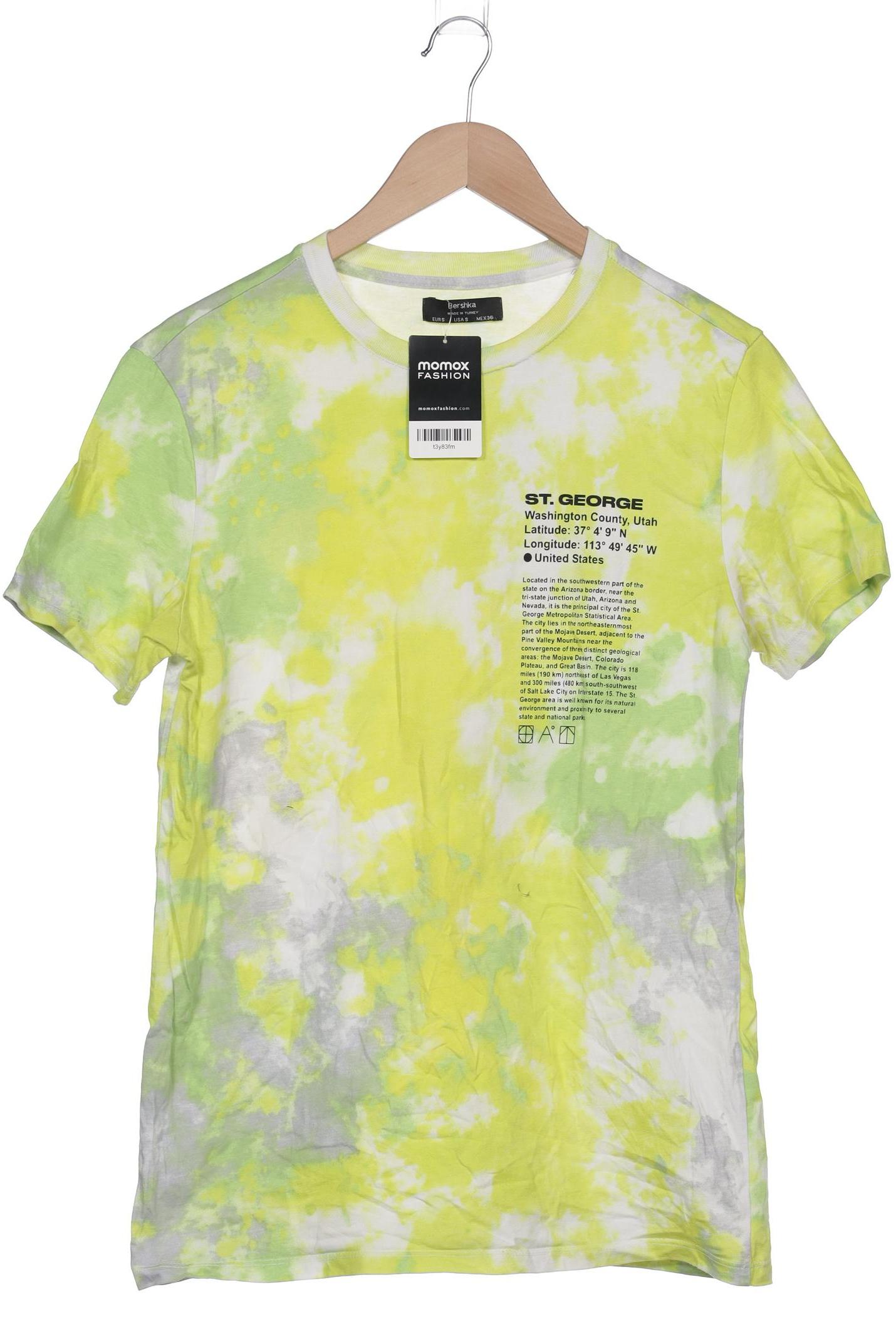 

bershka Damen T-Shirt, grün, Gr. 36