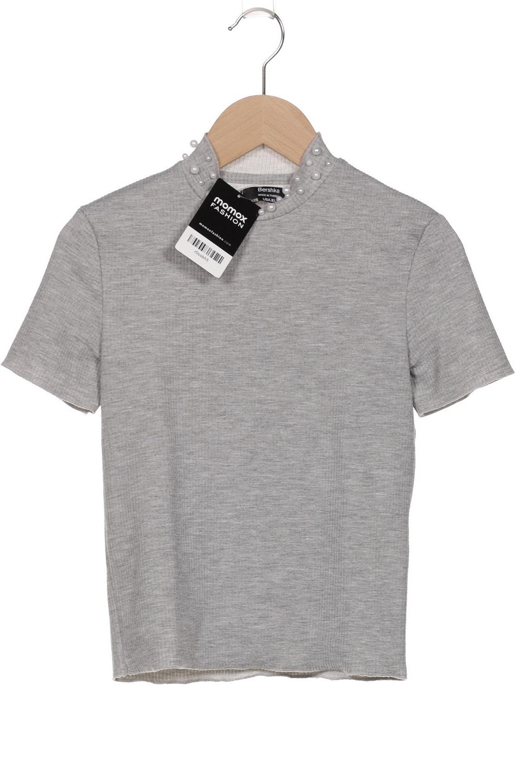 

bershka Damen T-Shirt, grau, Gr. 34