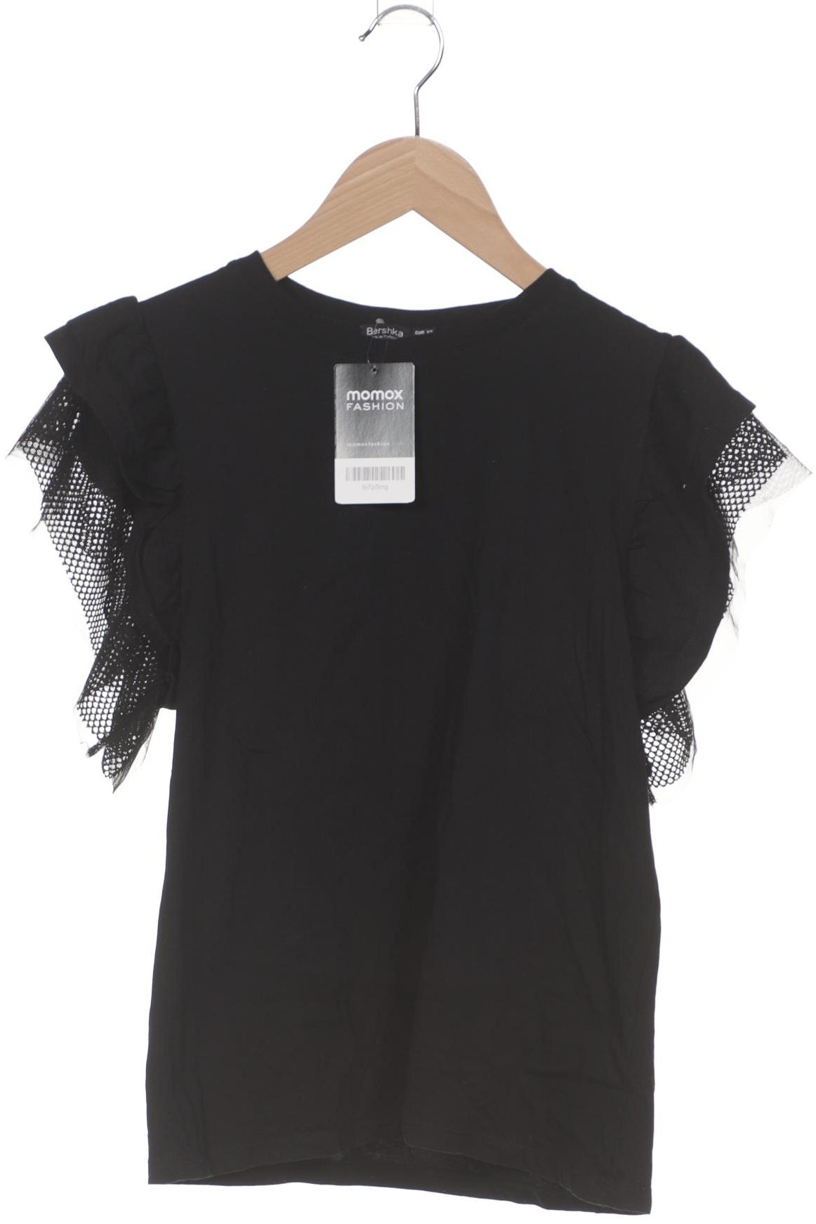 

bershka Damen T-Shirt, schwarz, Gr. 34