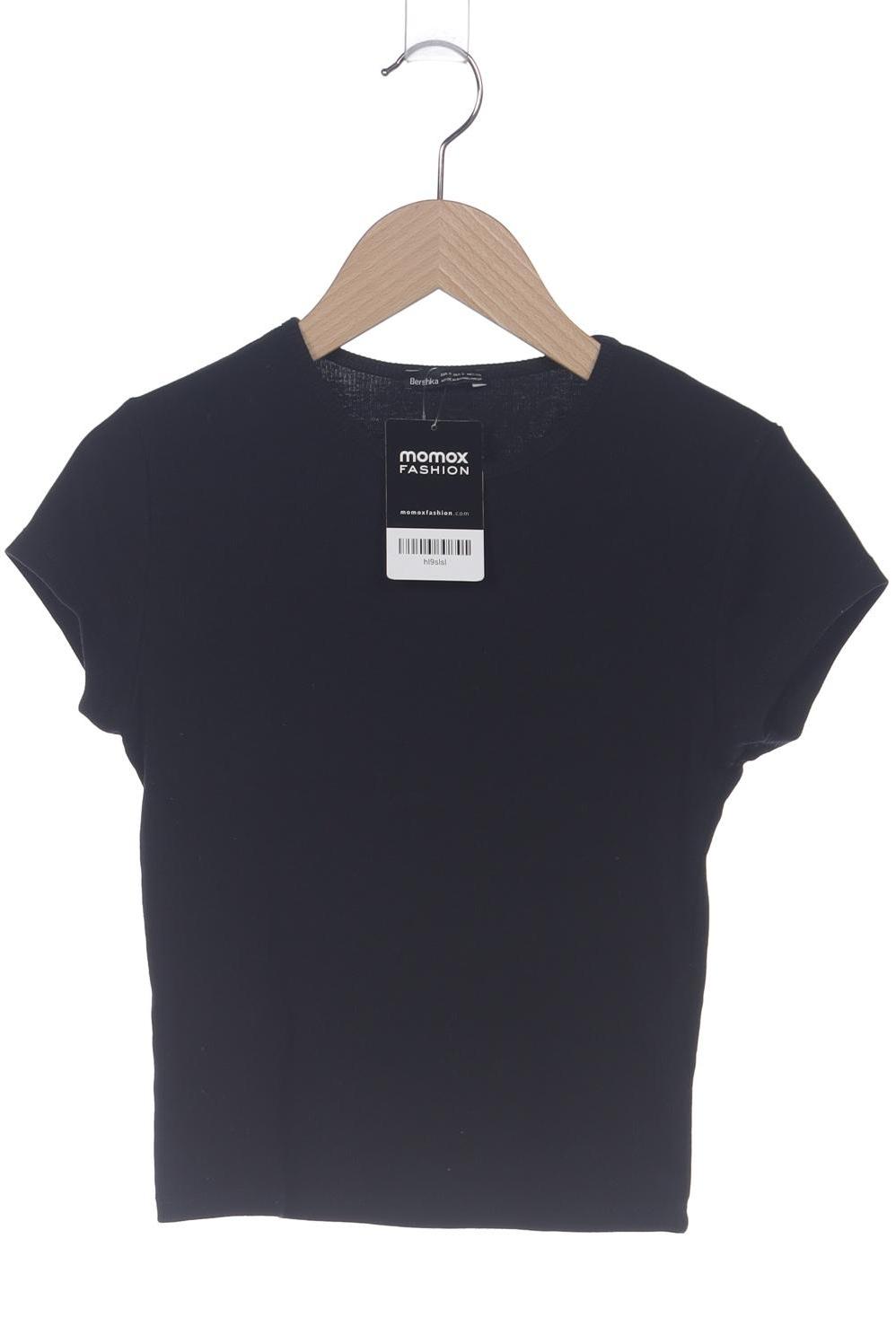 

bershka Damen T-Shirt, schwarz, Gr. 36