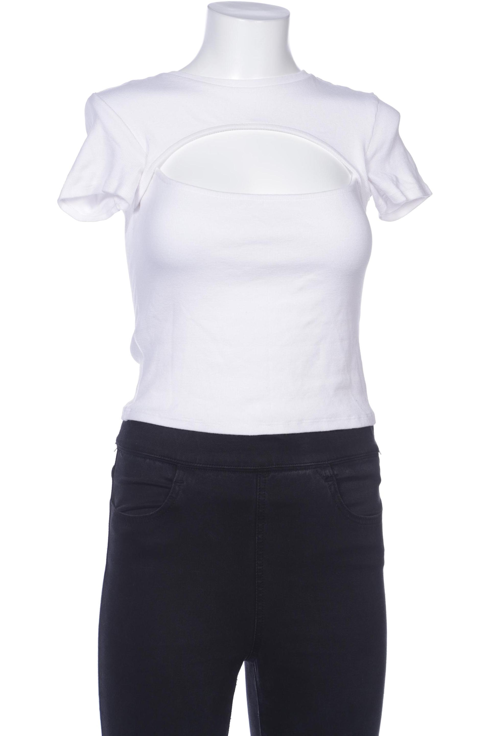 

bershka Damen T-Shirt, weiß, Gr. 42