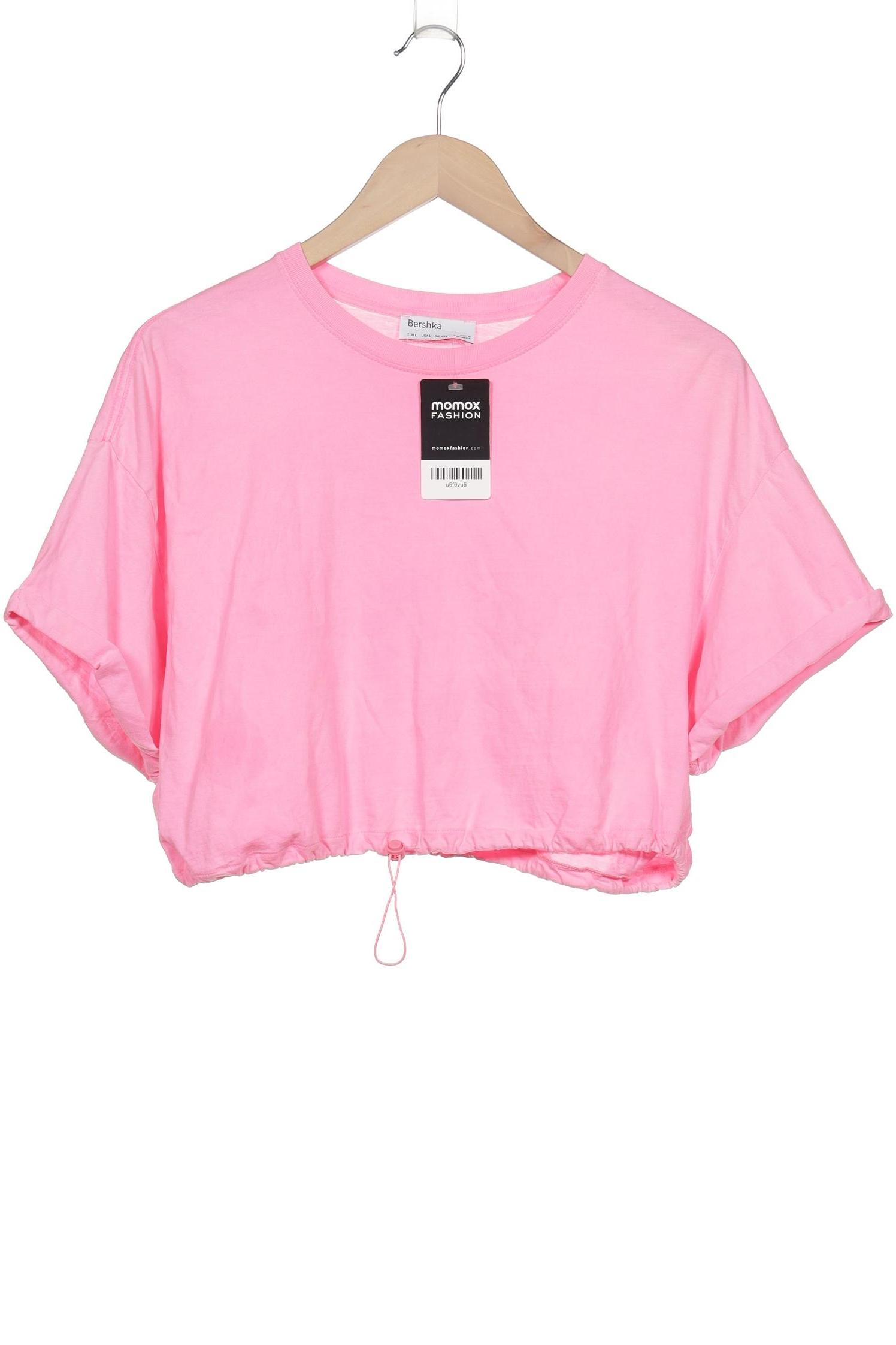 

bershka Damen T-Shirt, pink, Gr. 42