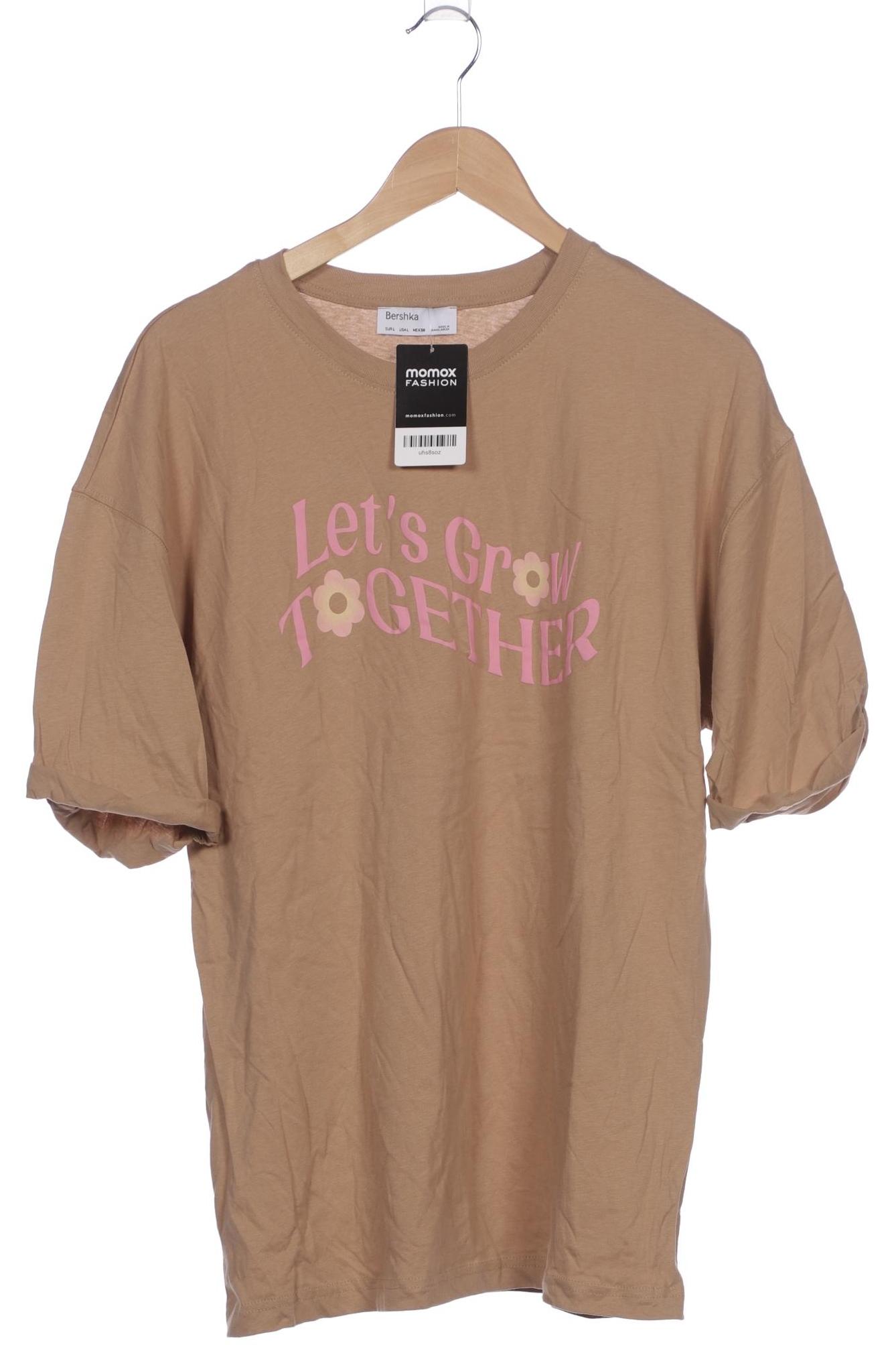

bershka Damen T-Shirt, beige, Gr. 42