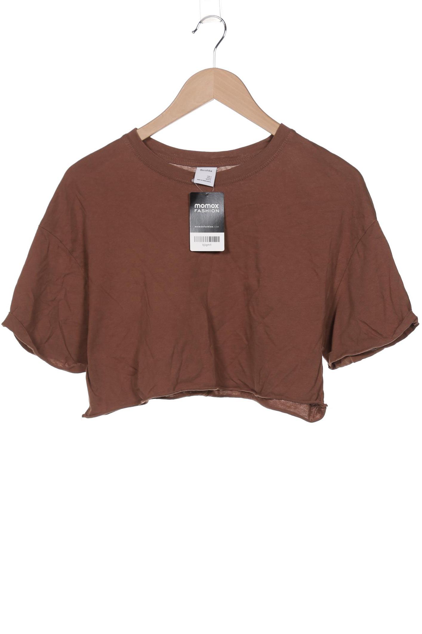 

bershka Damen T-Shirt, braun, Gr. 36