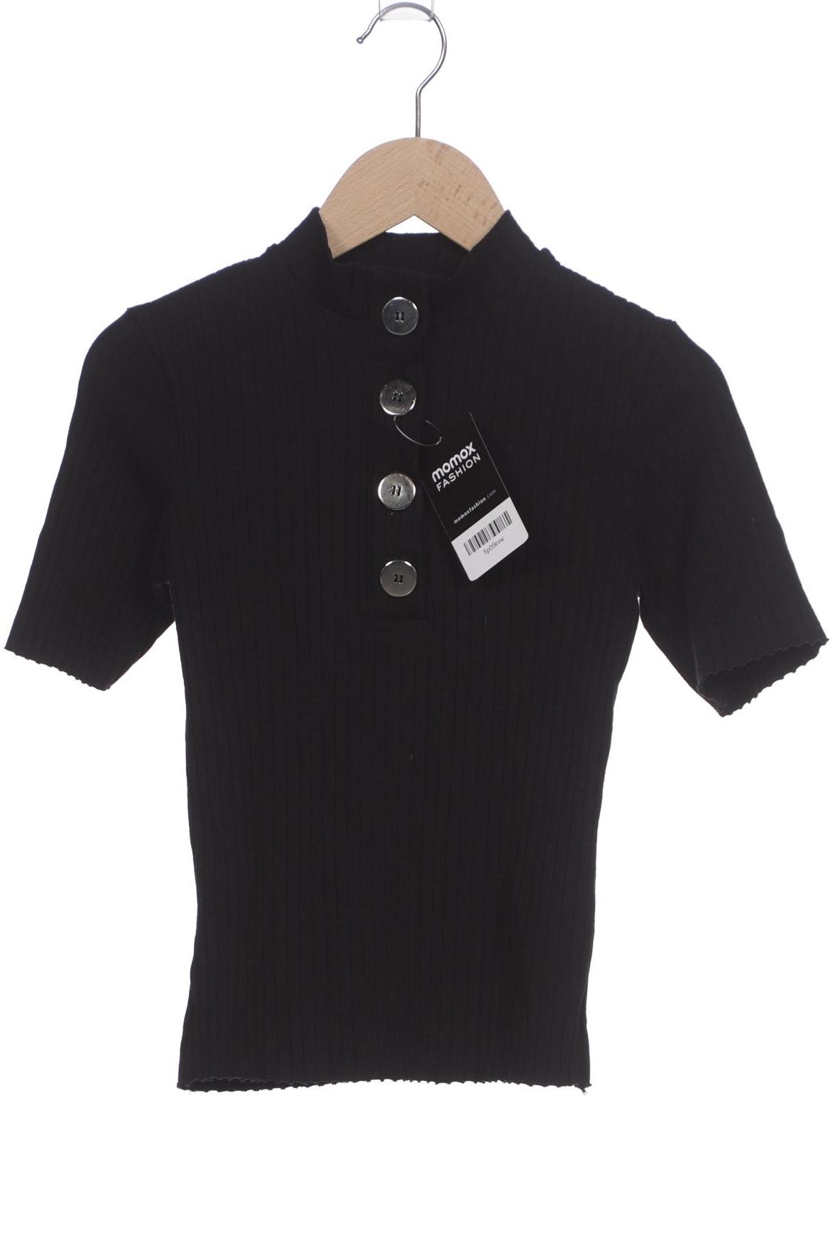 

bershka Damen T-Shirt, schwarz, Gr. 34