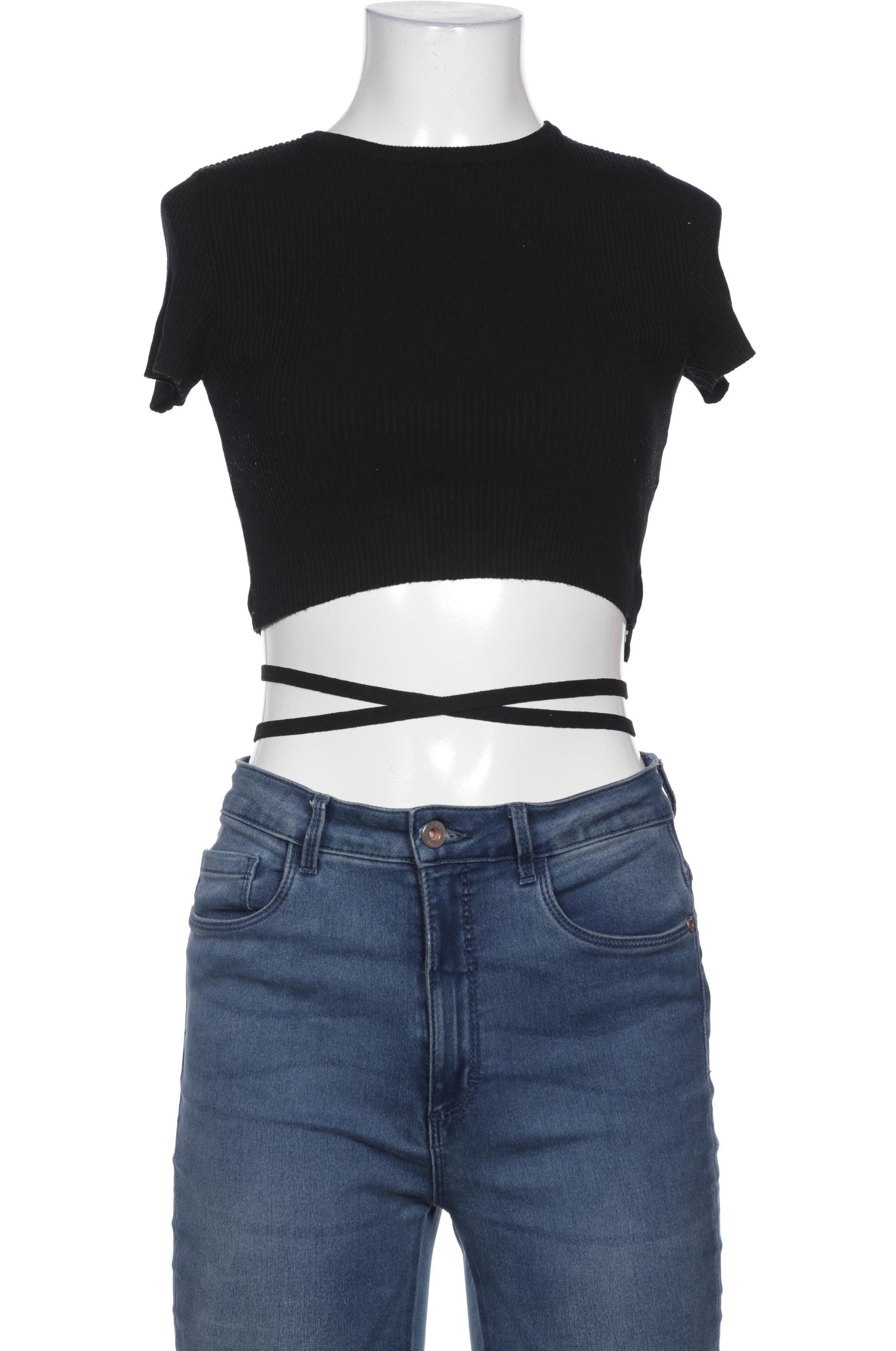 

bershka Damen T-Shirt, schwarz