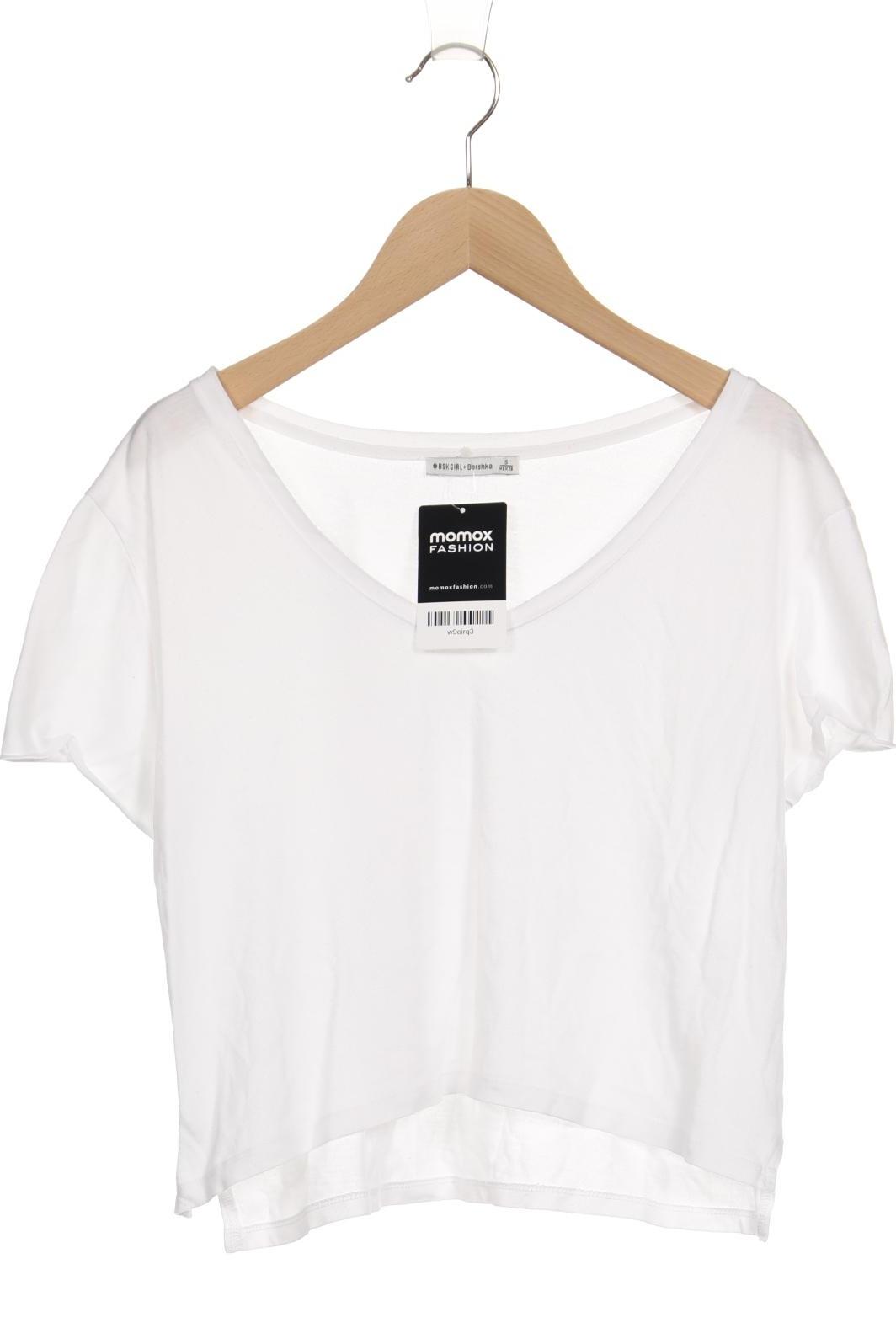 

bershka Damen T-Shirt, weiß, Gr. 36
