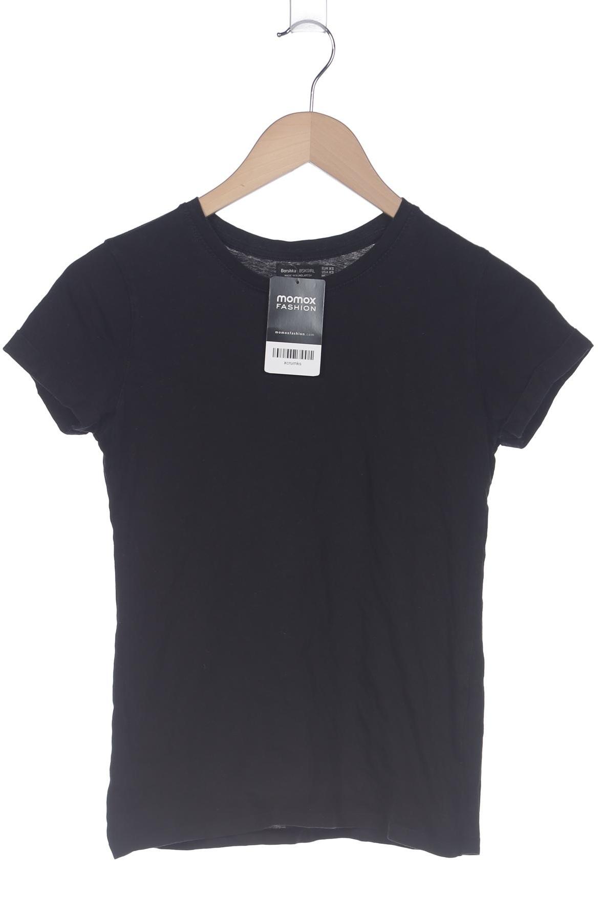 

bershka Damen T-Shirt, schwarz, Gr. 34