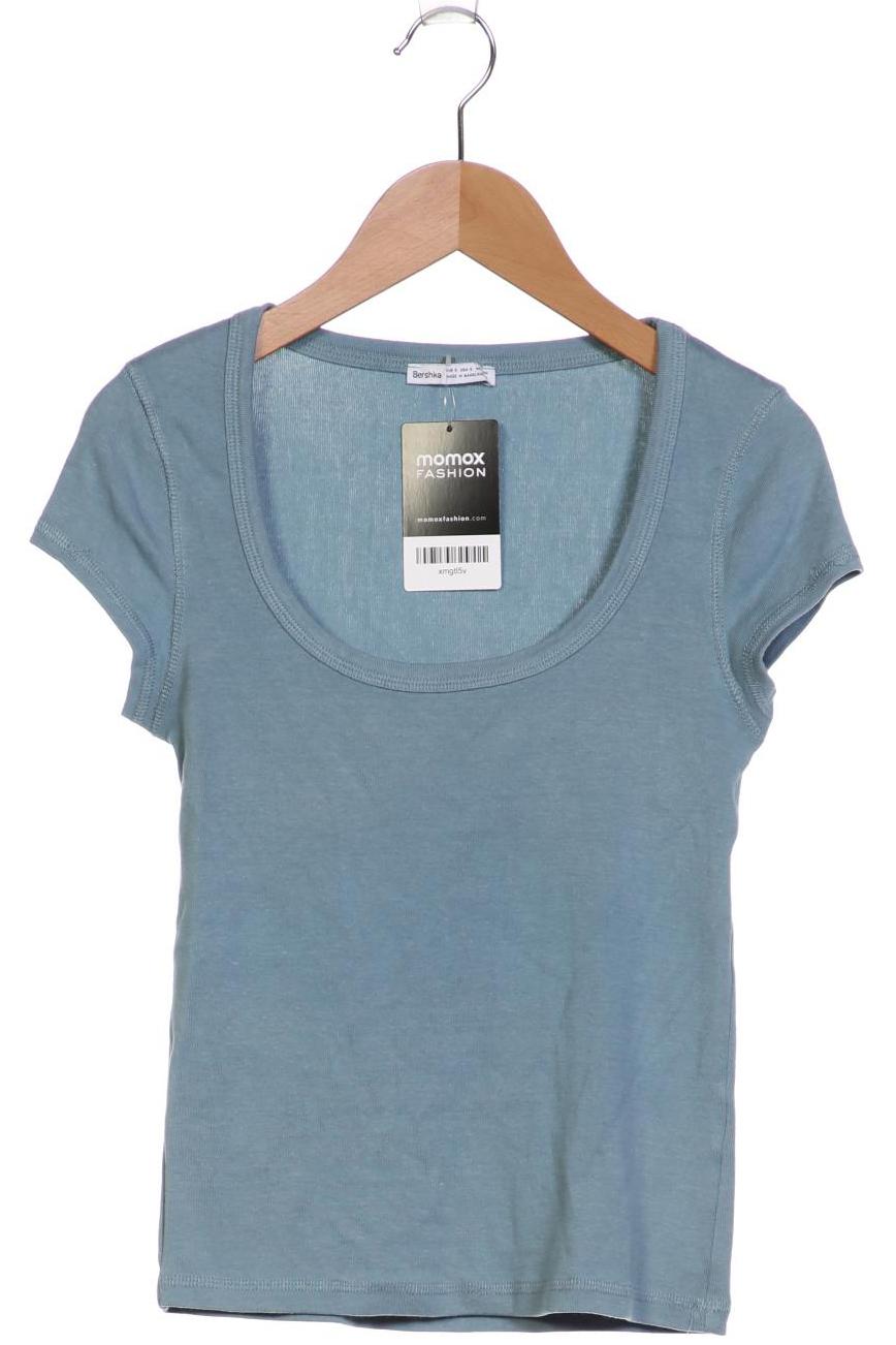 

bershka Damen T-Shirt, blau, Gr. 36