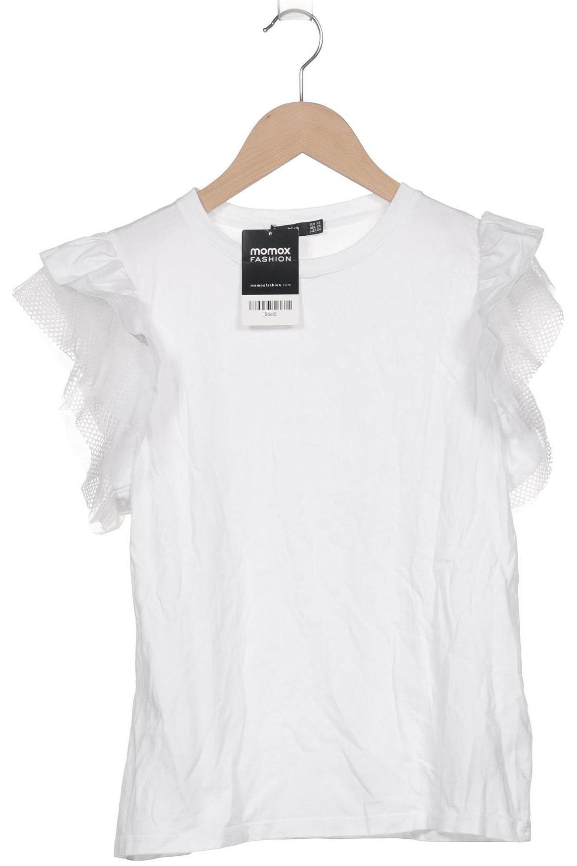 

bershka Damen T-Shirt, weiß, Gr. 34