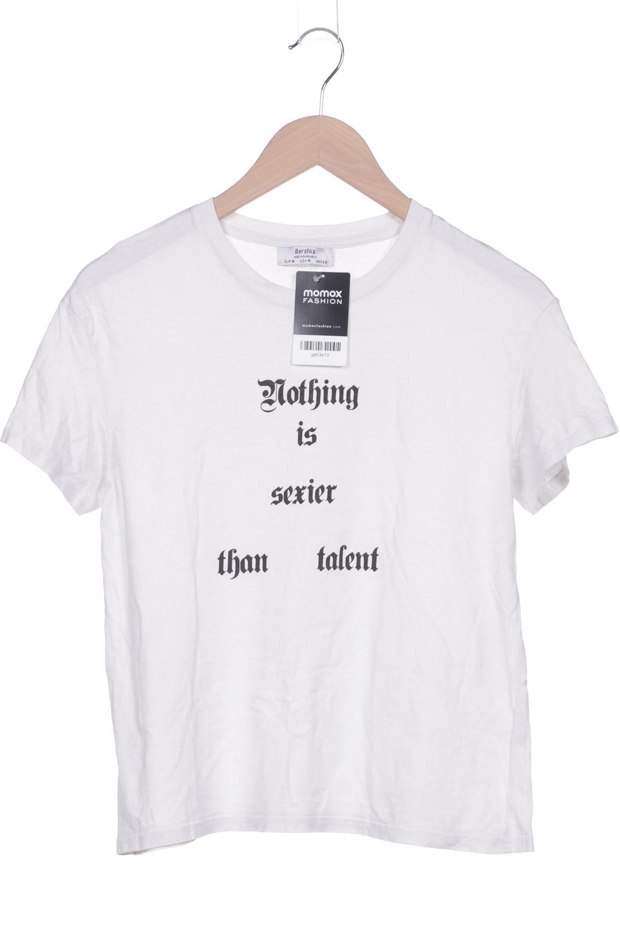 

bershka Damen T-Shirt, weiß, Gr. 38