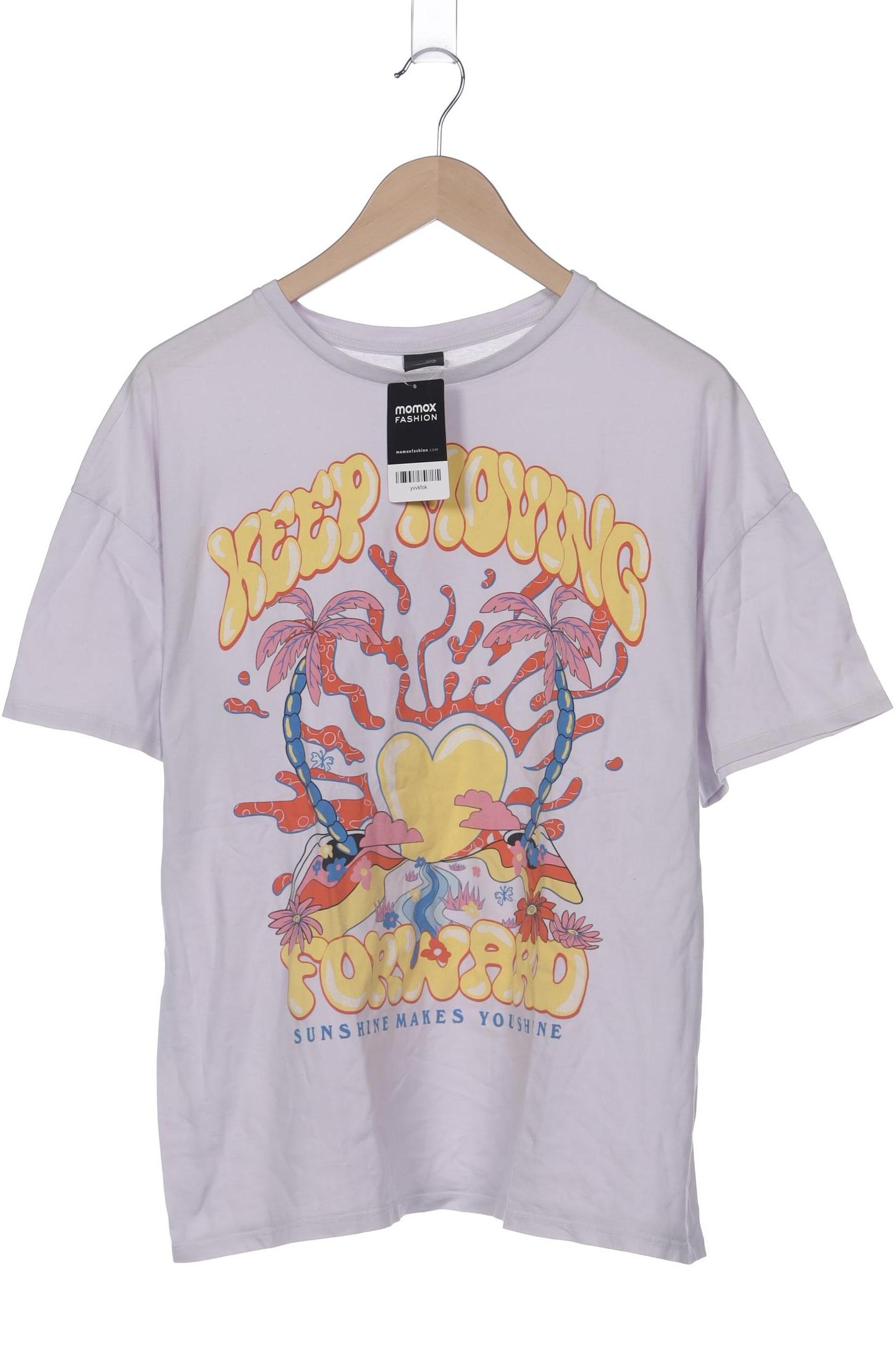 

bershka Damen T-Shirt, cremeweiß, Gr. 38