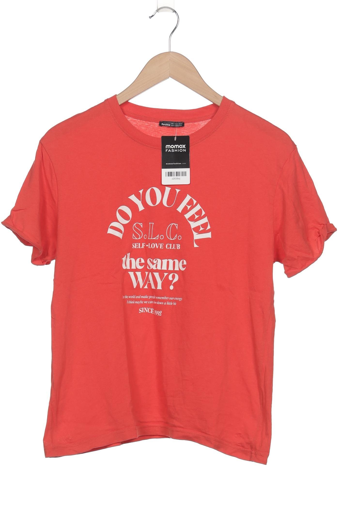 

bershka Damen T-Shirt, rot, Gr. 36