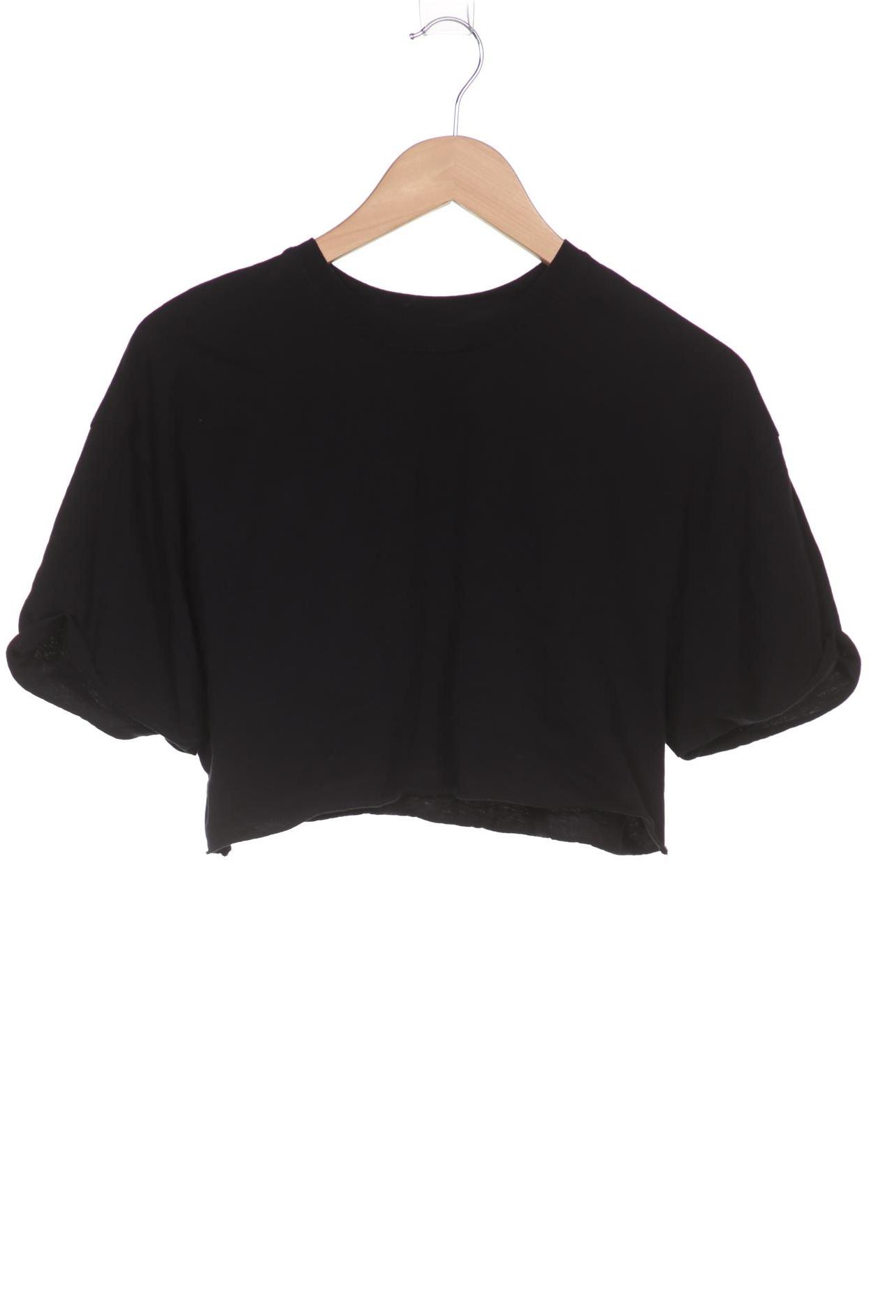 

bershka Damen T-Shirt, schwarz, Gr. 36
