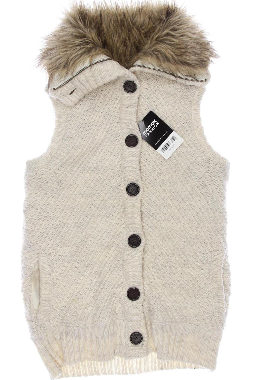 

bershka Damen Weste, cremeweiß, Gr. 38