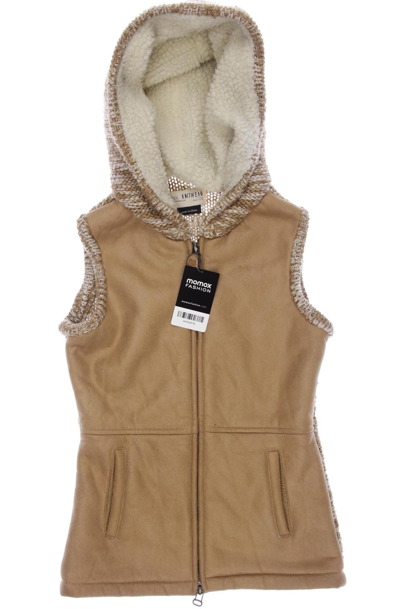 

bershka Damen Weste, beige, Gr. 36