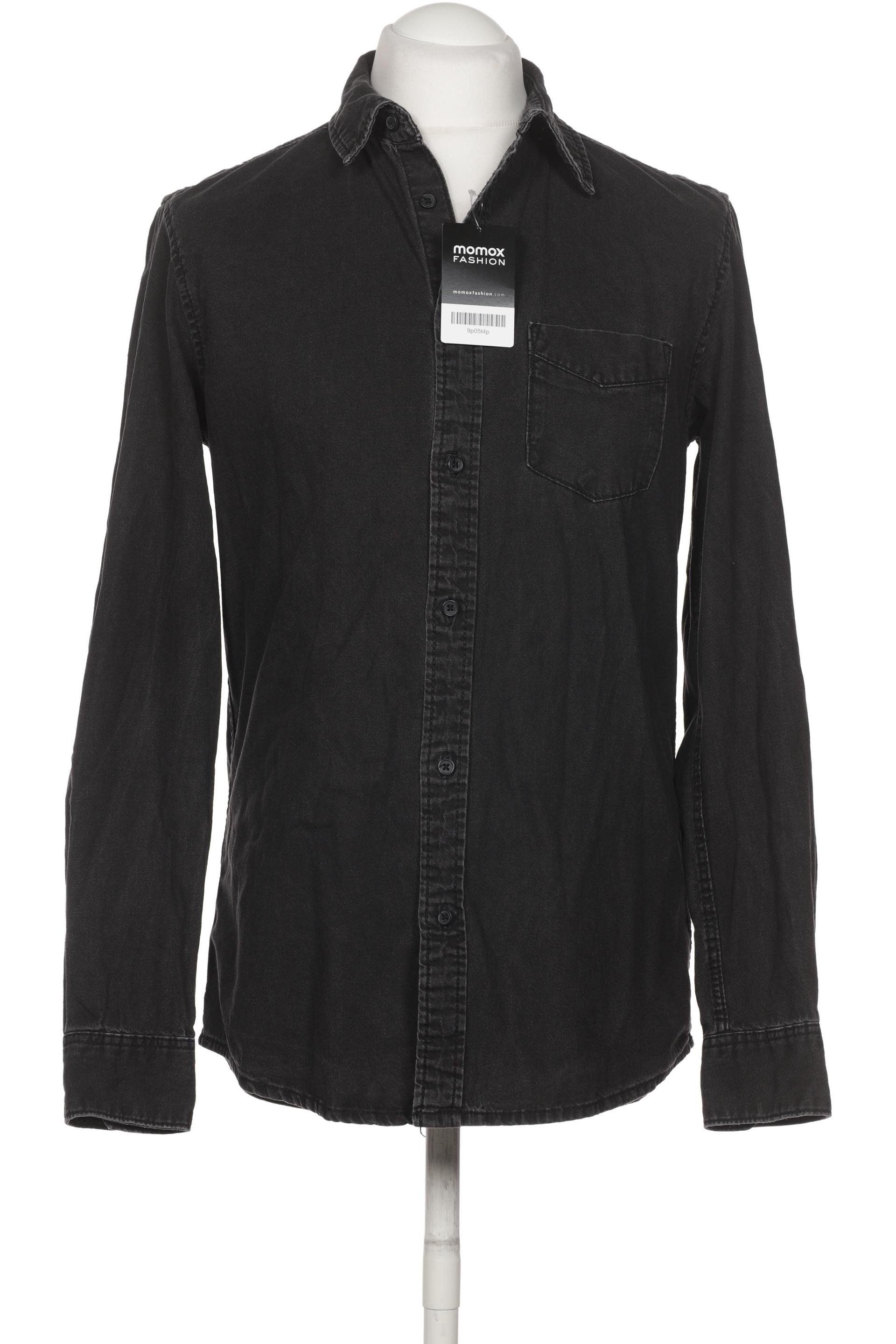 

bershka Herren Hemd, schwarz, Gr. 46