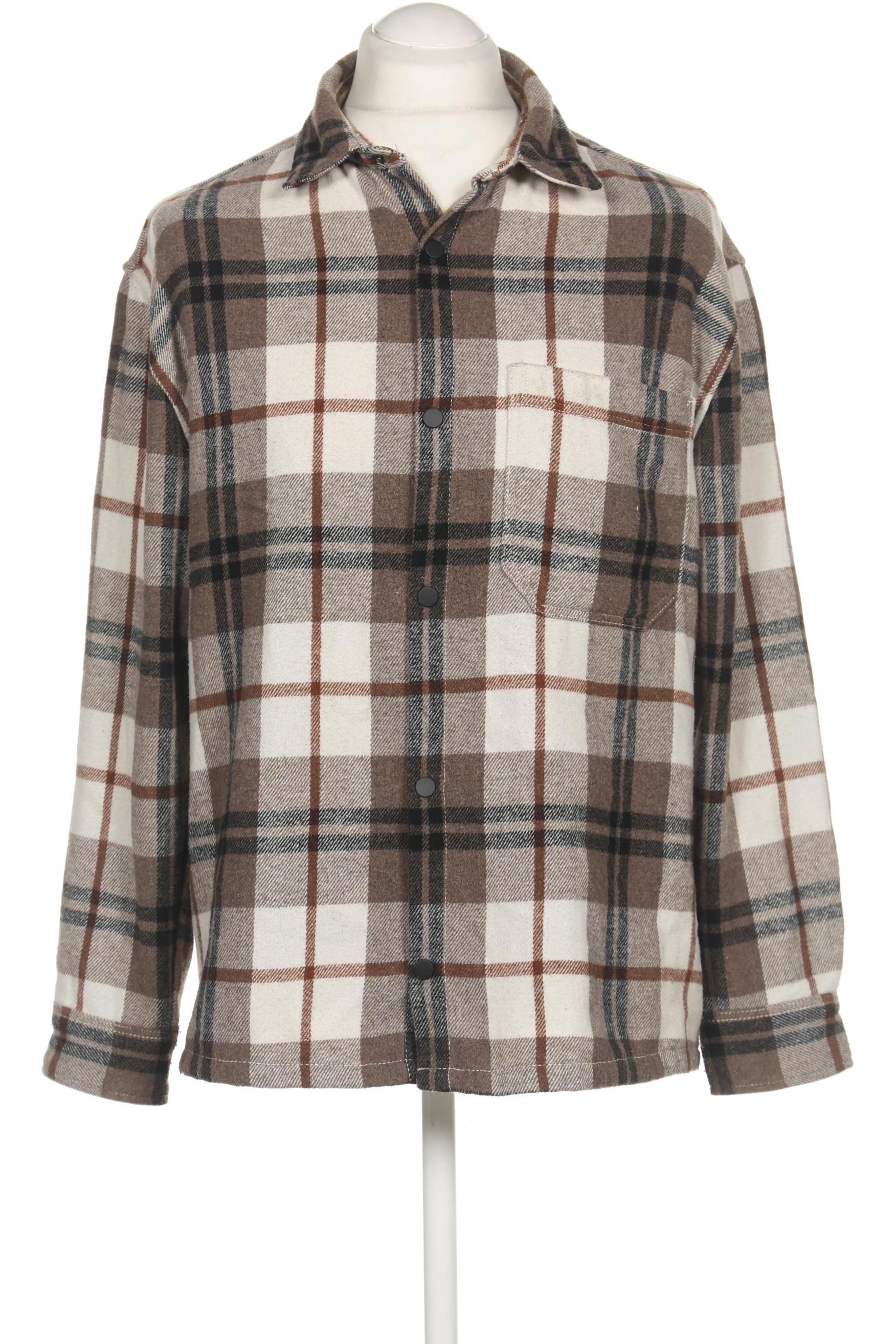 

bershka Herren Hemd, braun, Gr. 48