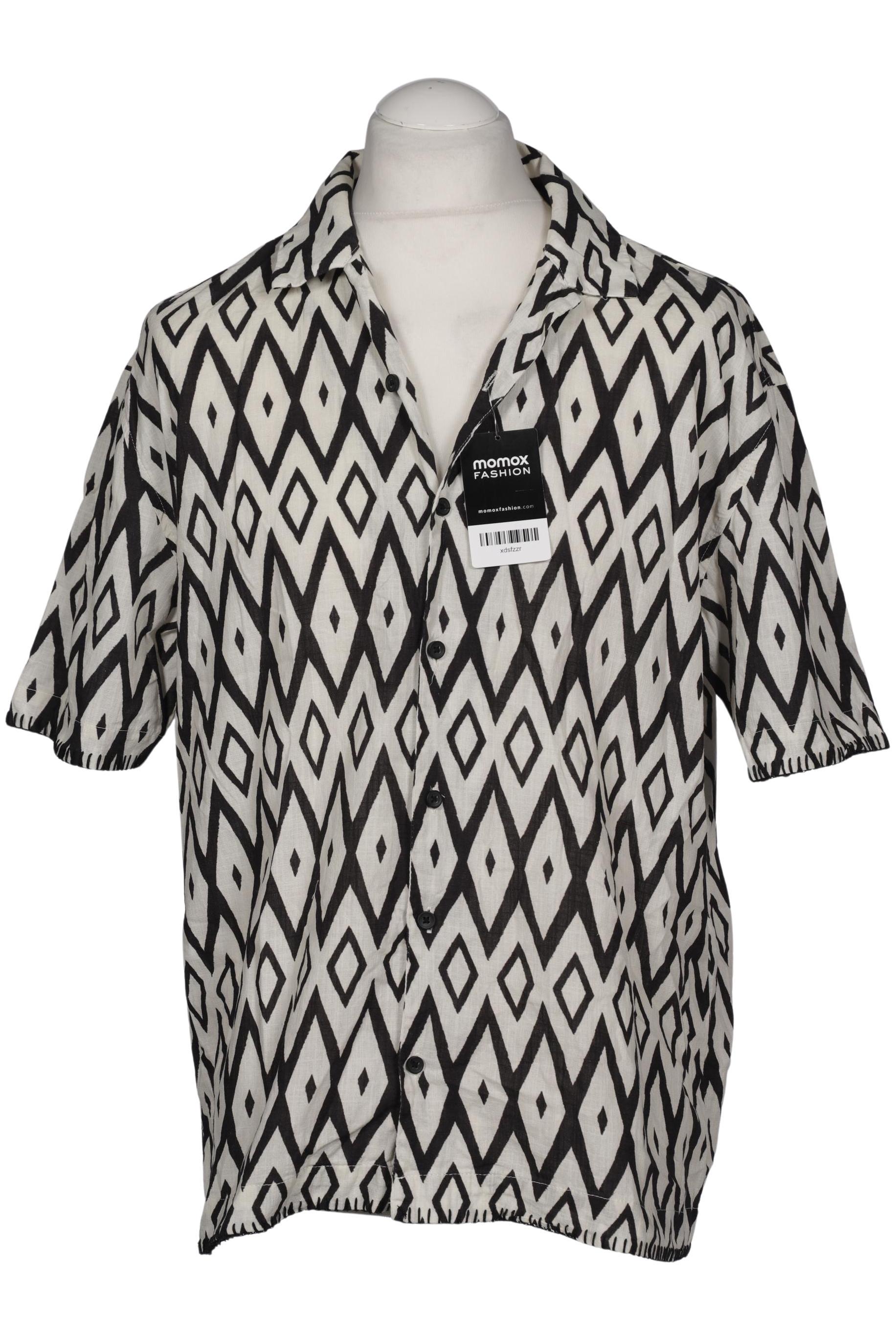 

bershka Herren Hemd, cremeweiß, Gr. 48