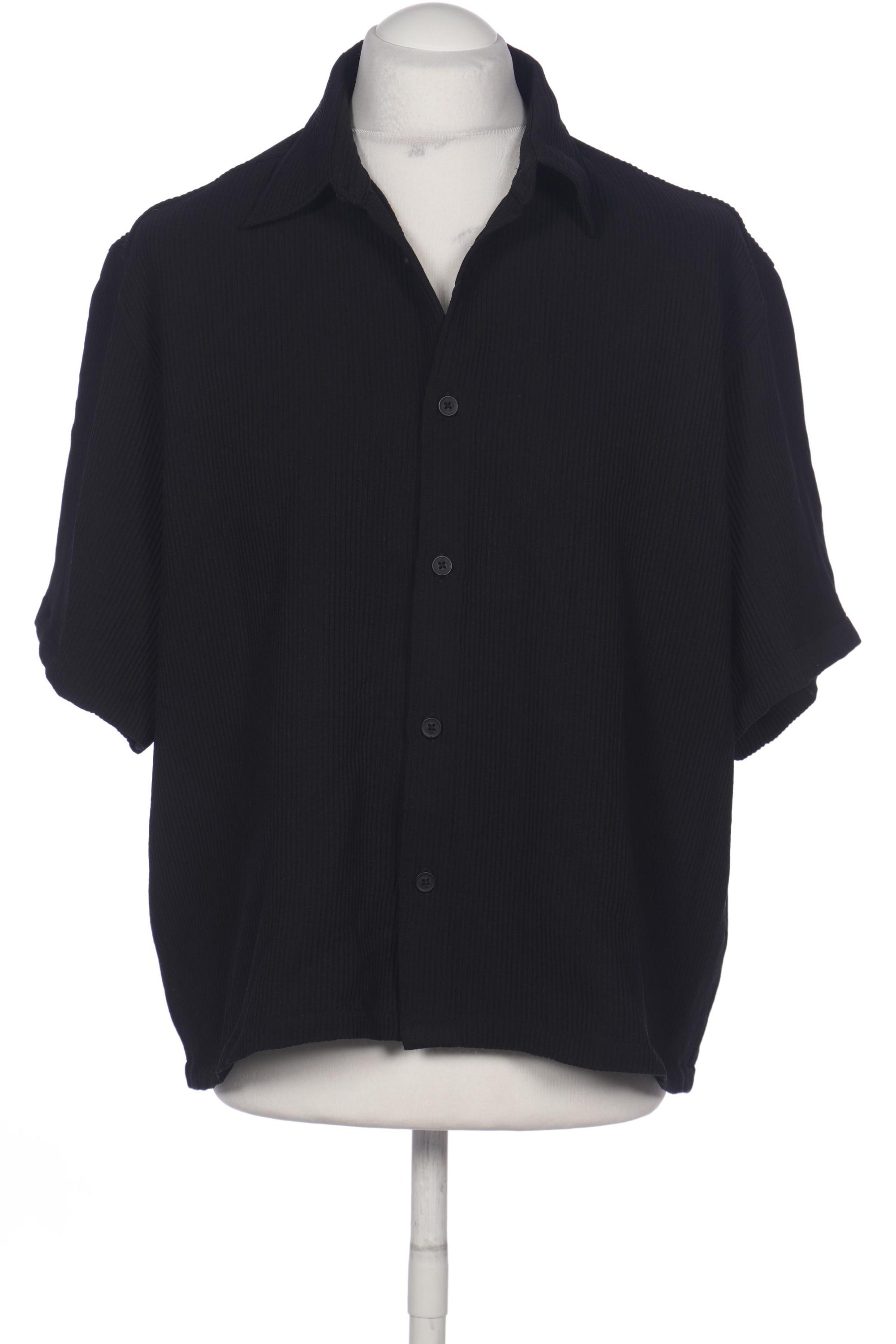 

bershka Herren Hemd, schwarz, Gr. 48