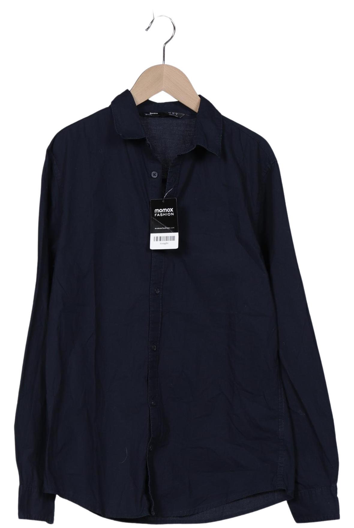 

bershka Herren Hemd, marineblau, Gr. 46
