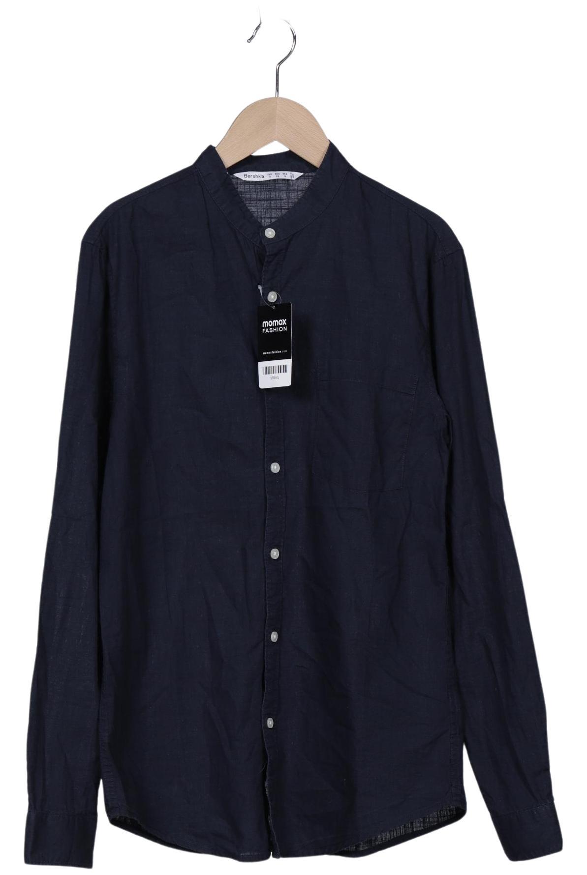 

bershka Herren Hemd, marineblau, Gr. 46