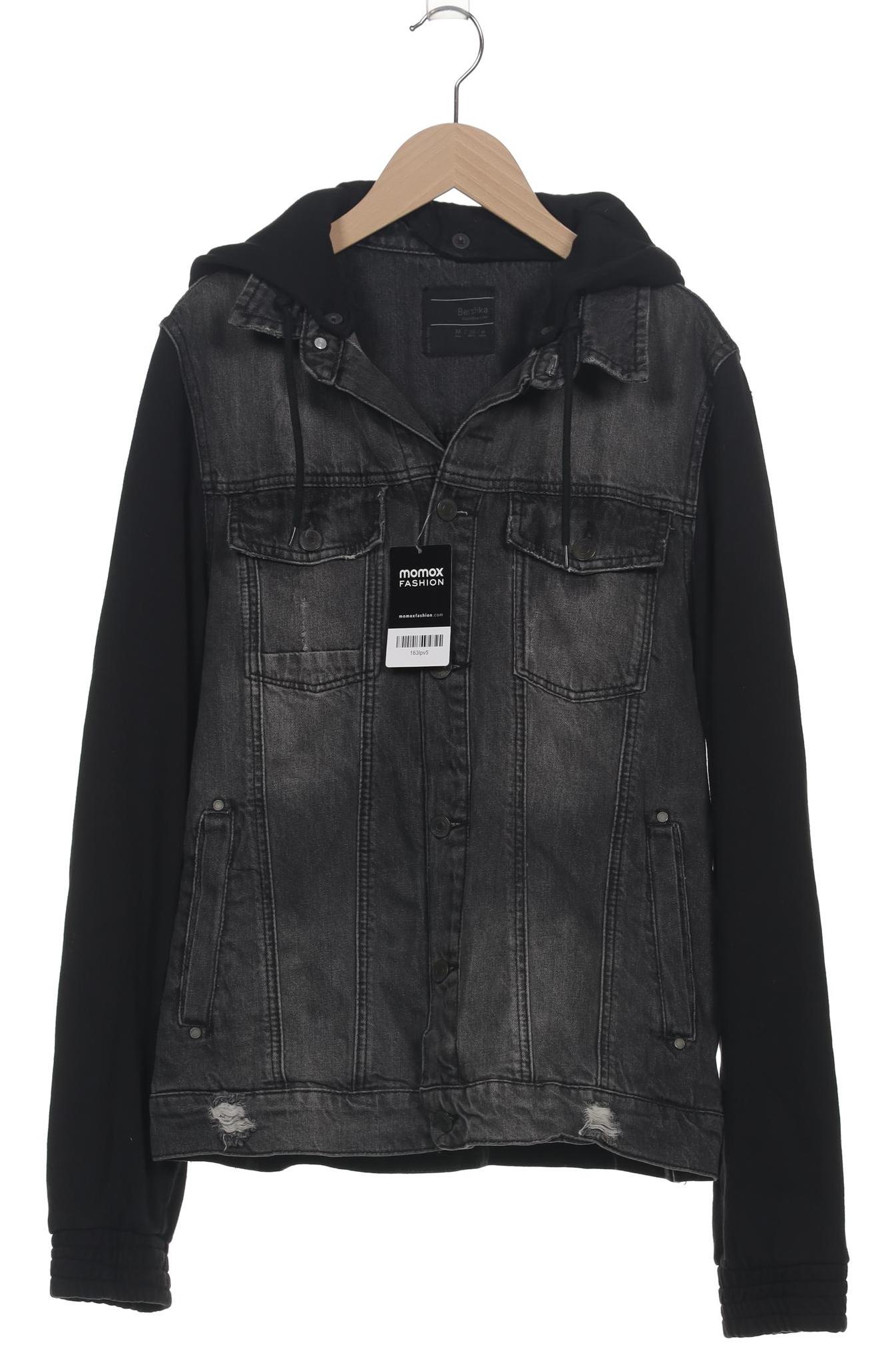 

bershka Herren Jacke, schwarz, Gr. 48