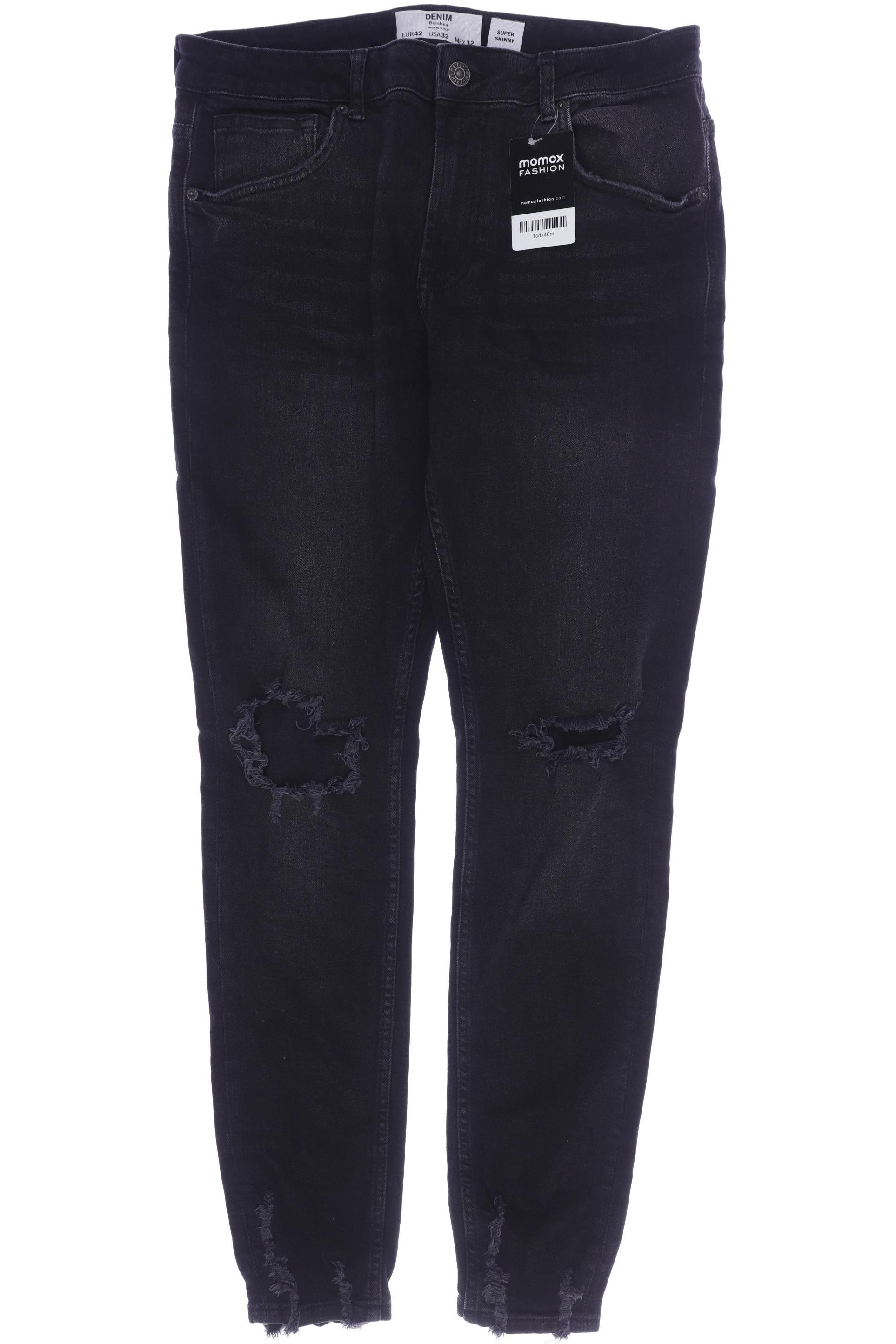 

bershka Herren Jeans, schwarz