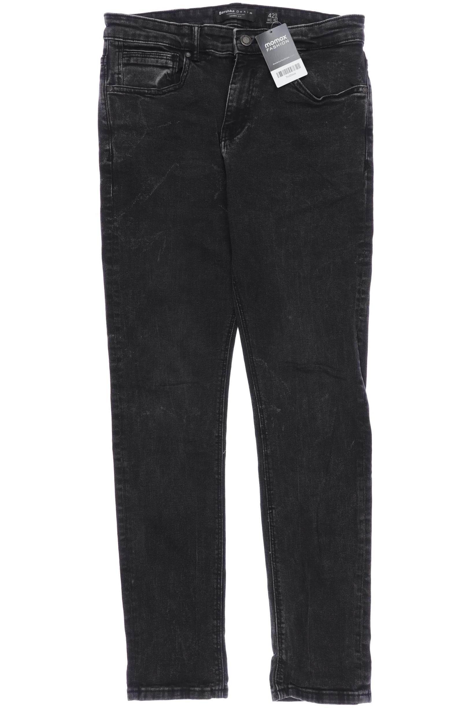 

bershka Herren Jeans, schwarz, Gr. 32
