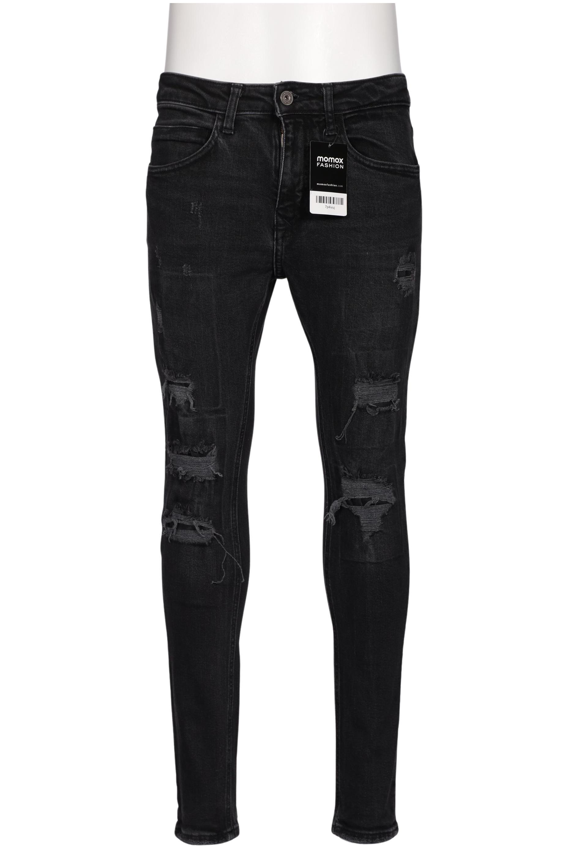

bershka Herren Jeans, schwarz, Gr. 30