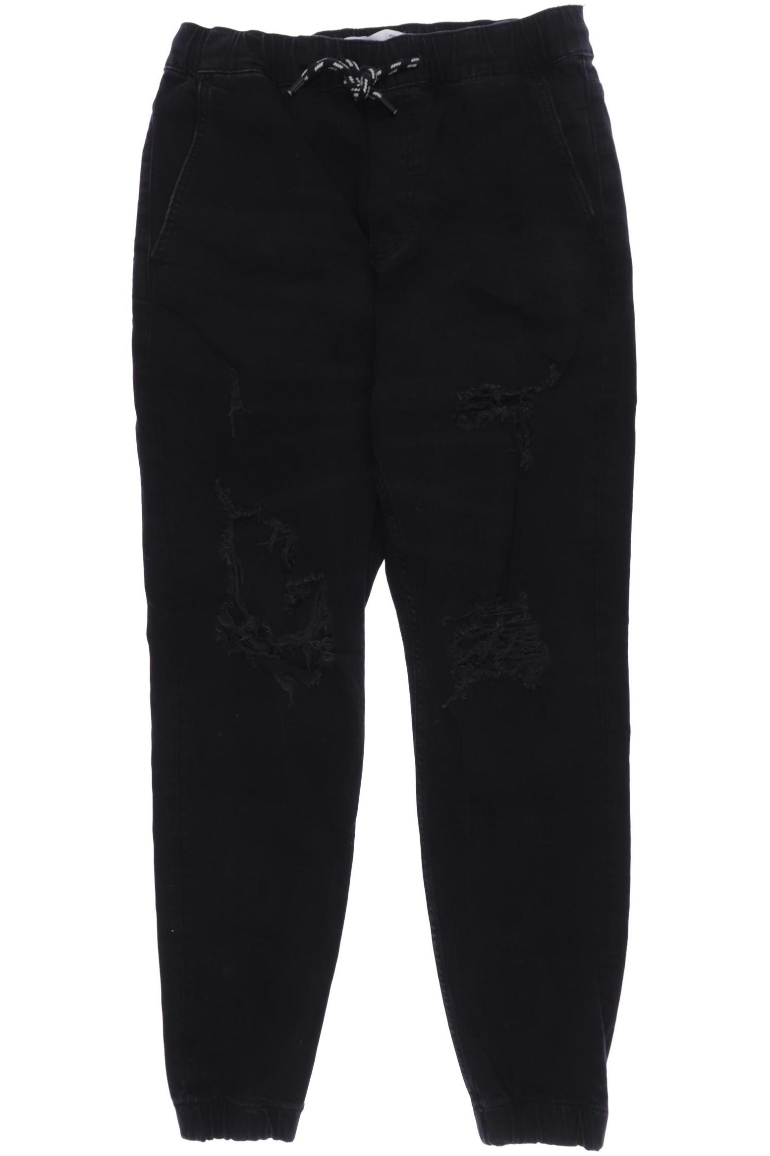 

bershka Herren Jeans, schwarz, Gr. 0