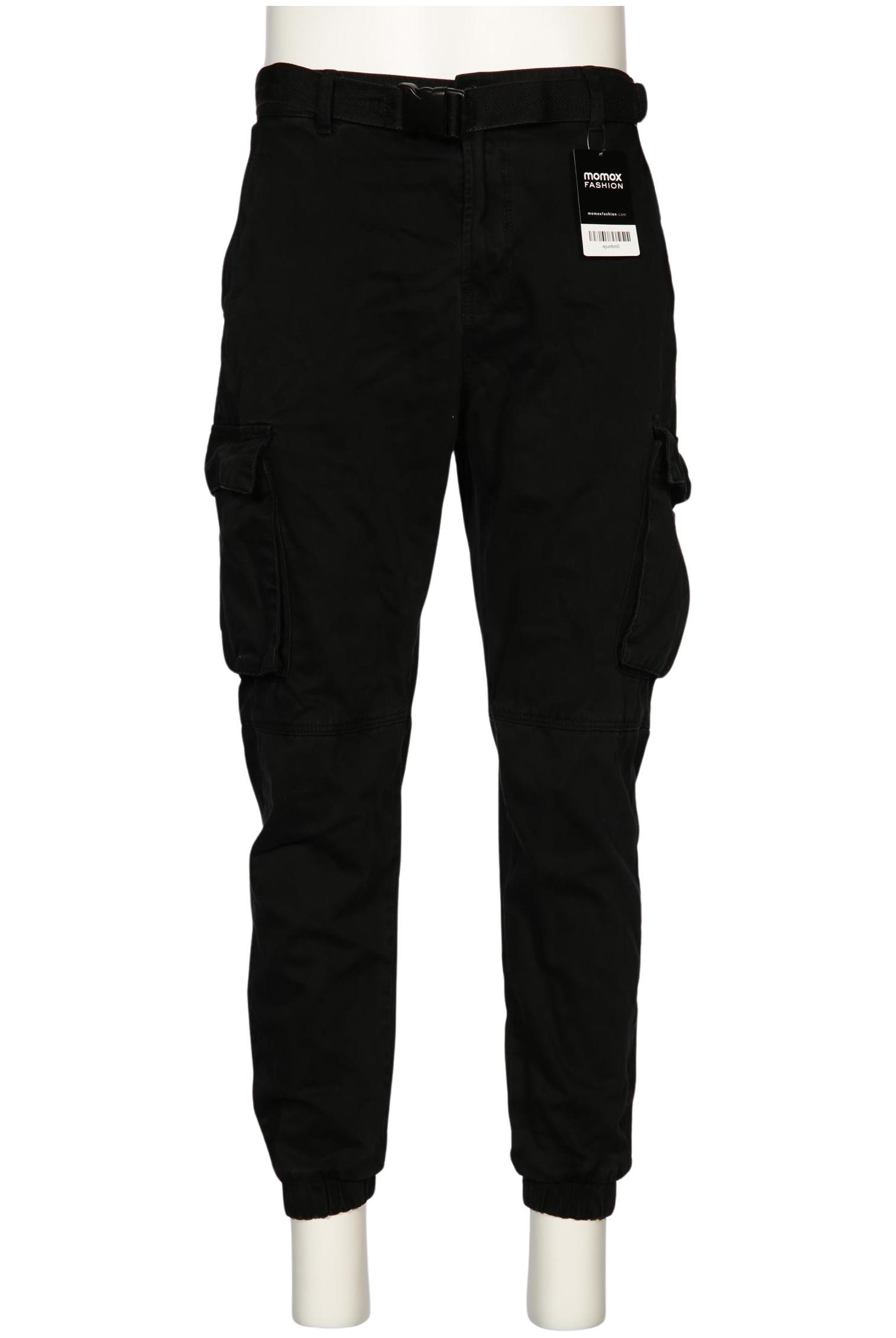 

bershka Herren Jeans, schwarz, Gr. 0