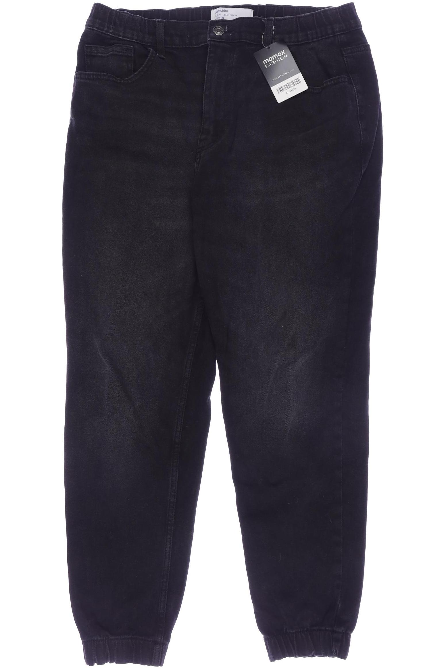 

bershka Herren Jeans, schwarz, Gr. 0