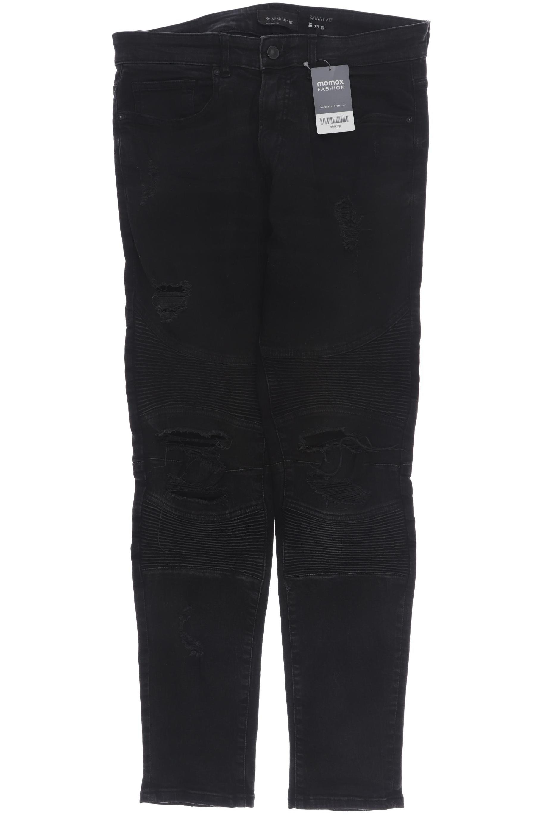 

bershka Herren Jeans, schwarz