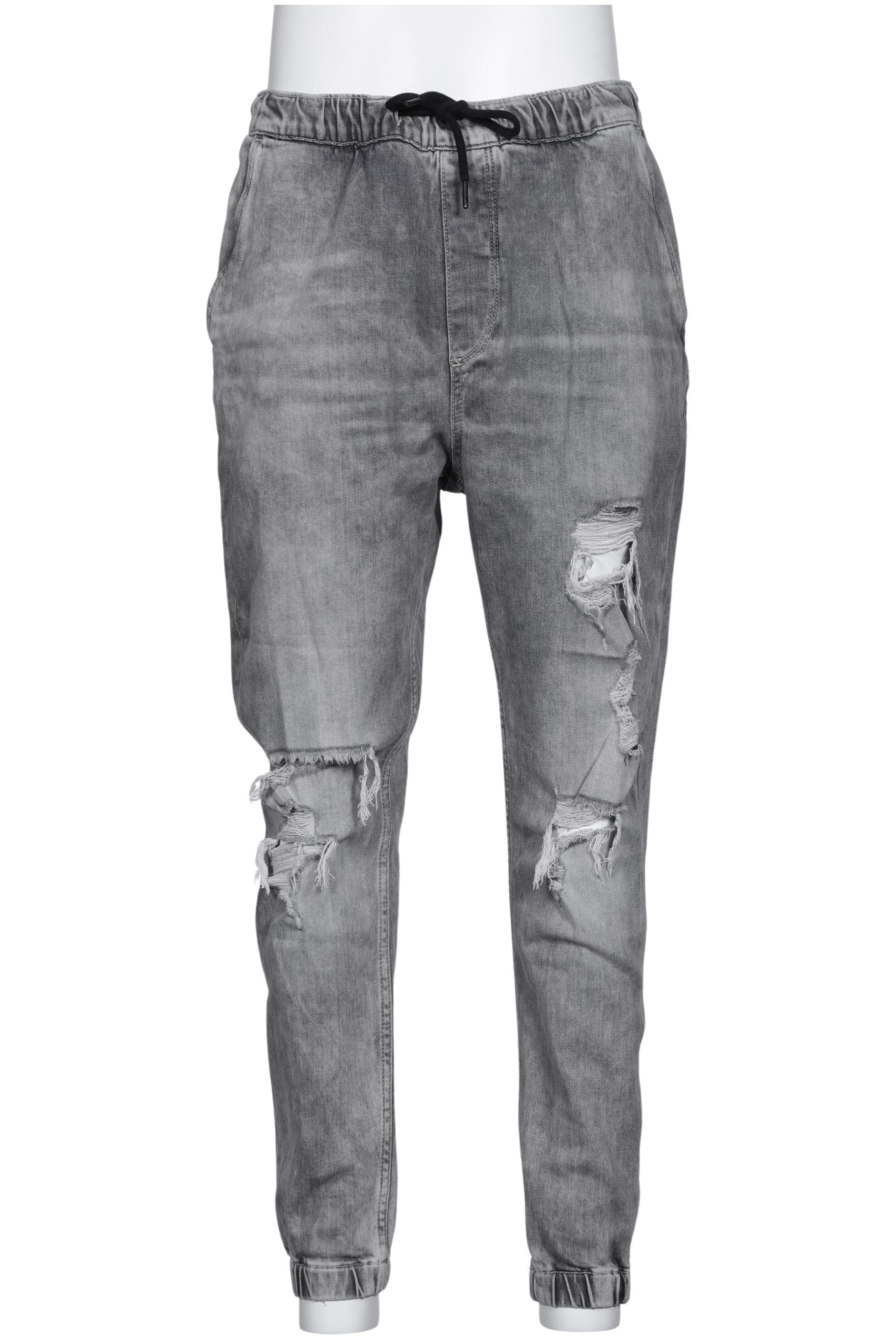 

bershka Herren Jeans, grau, Gr. 0