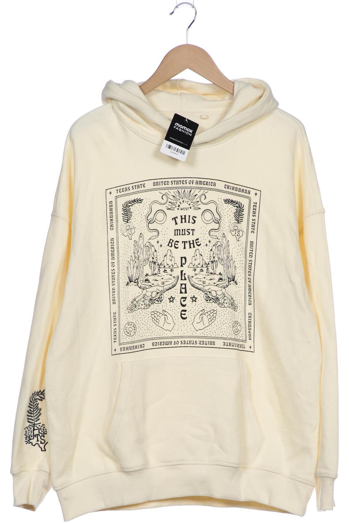 

bershka Herren Kapuzenpullover, cremeweiß, Gr. 54