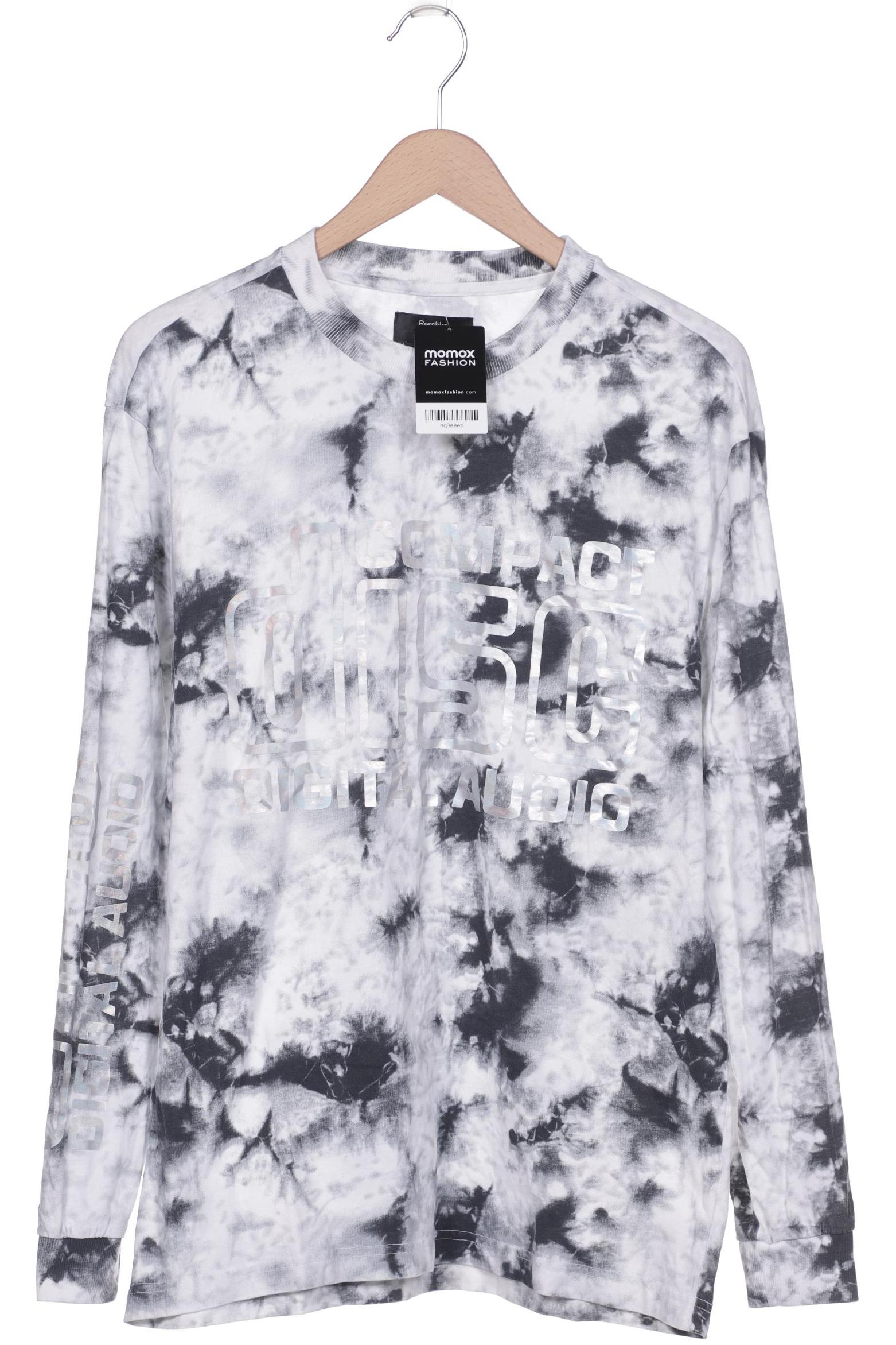 

bershka Herren Langarmshirt, weiß