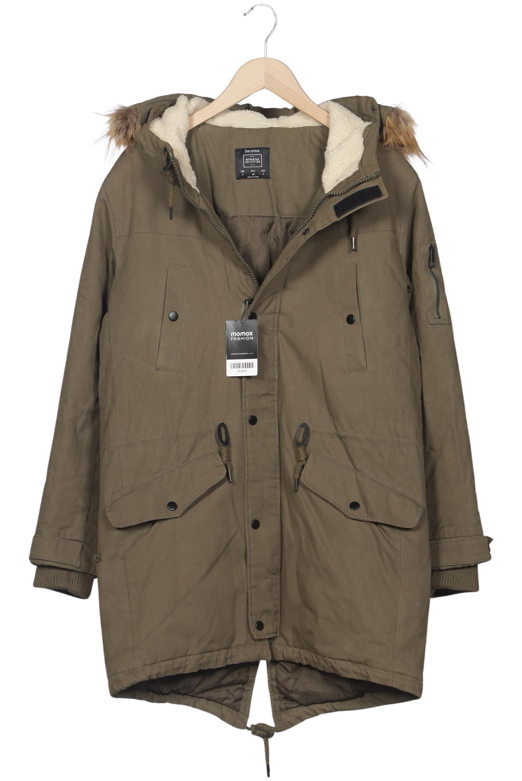 

bershka Herren Mantel, grün, Gr. 46