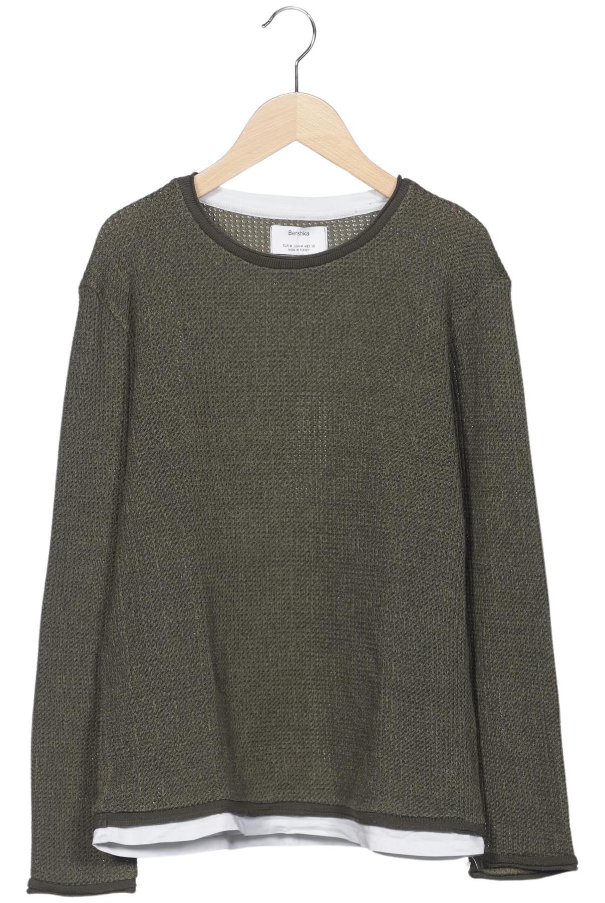

bershka Herren Pullover, grün, Gr. 48