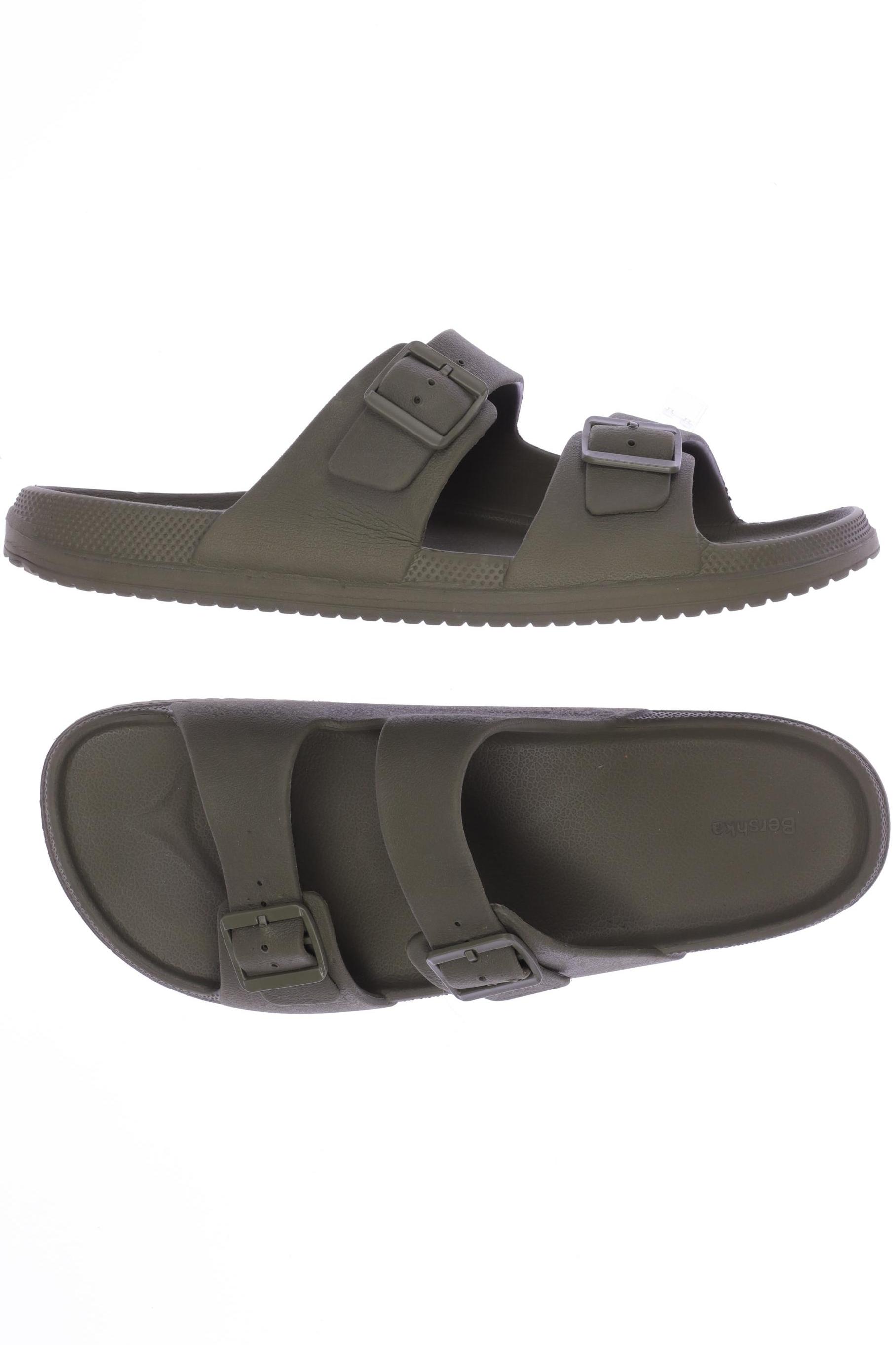 

bershka Herren Sandale, grün, Gr. 46