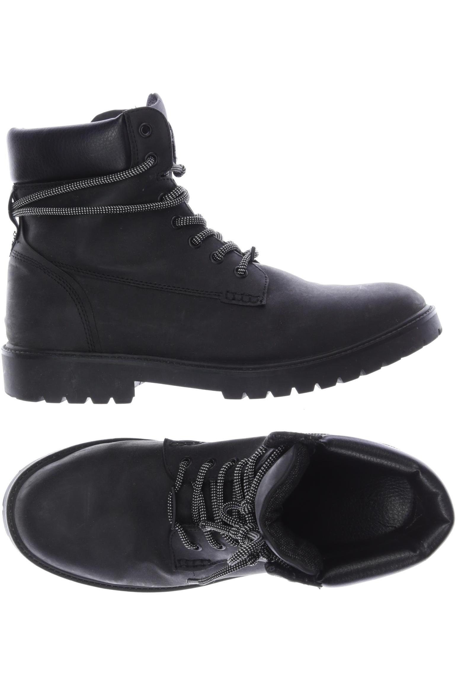 

bershka Herren Stiefel, schwarz, Gr. 44