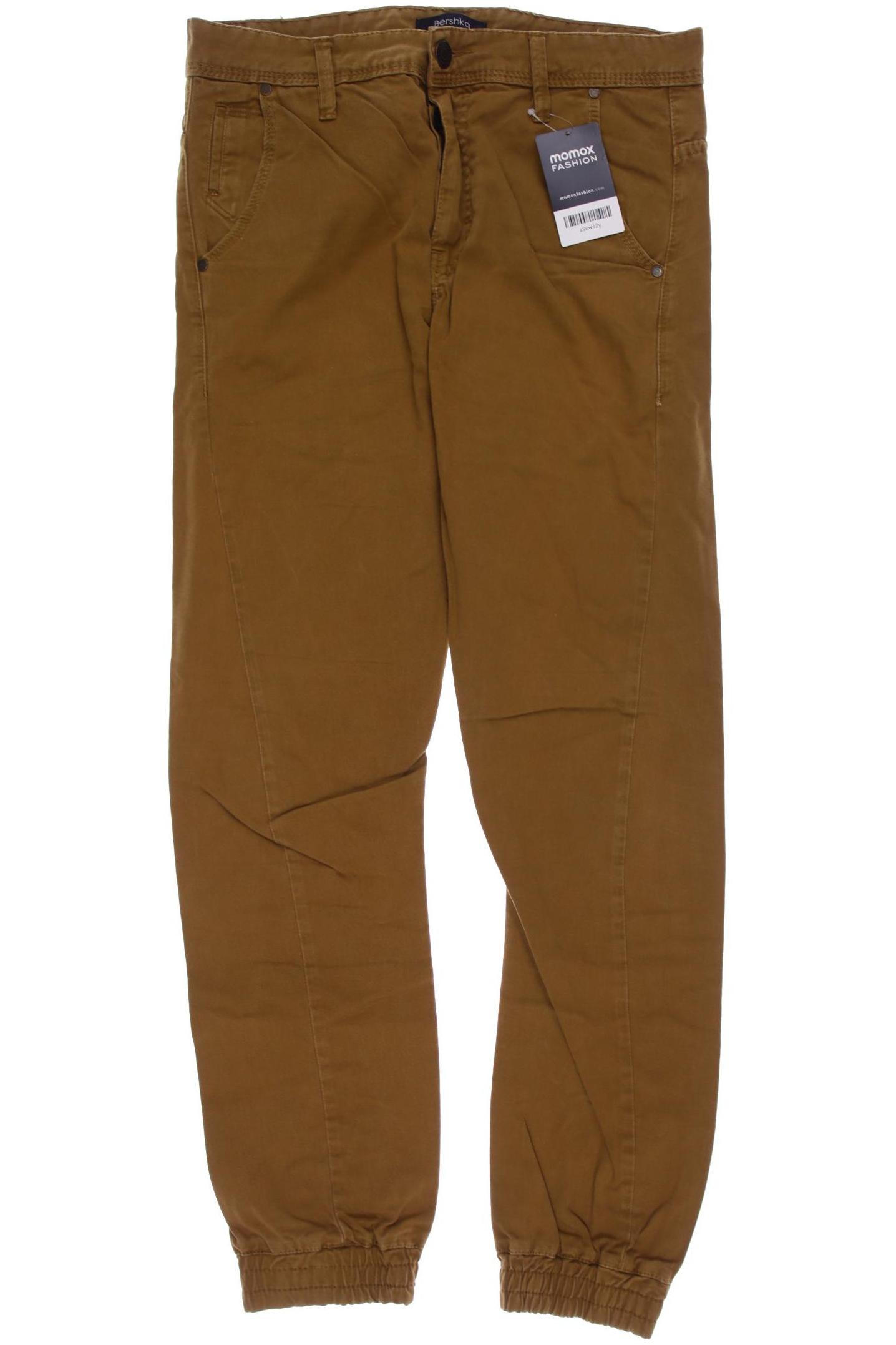 

bershka Herren Stoffhose, gelb, Gr. 36
