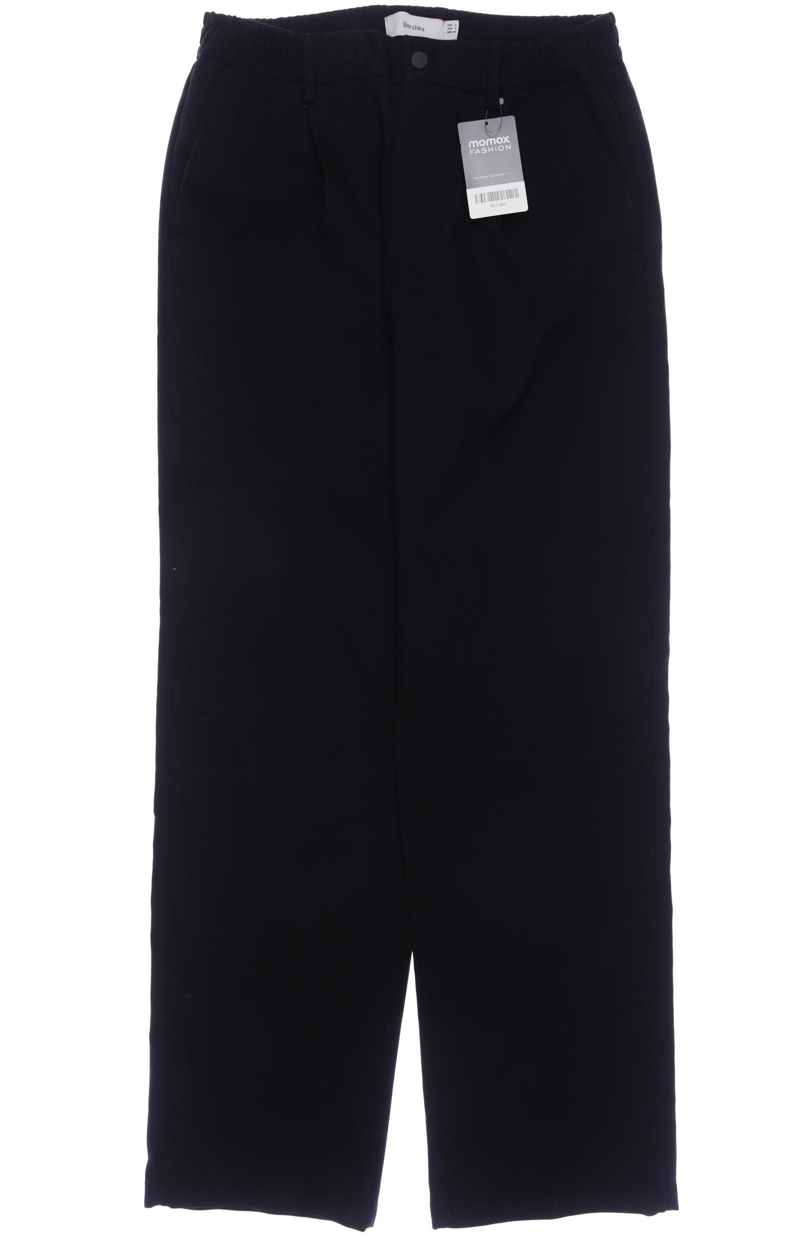 

bershka Herren Stoffhose, schwarz, Gr. 0