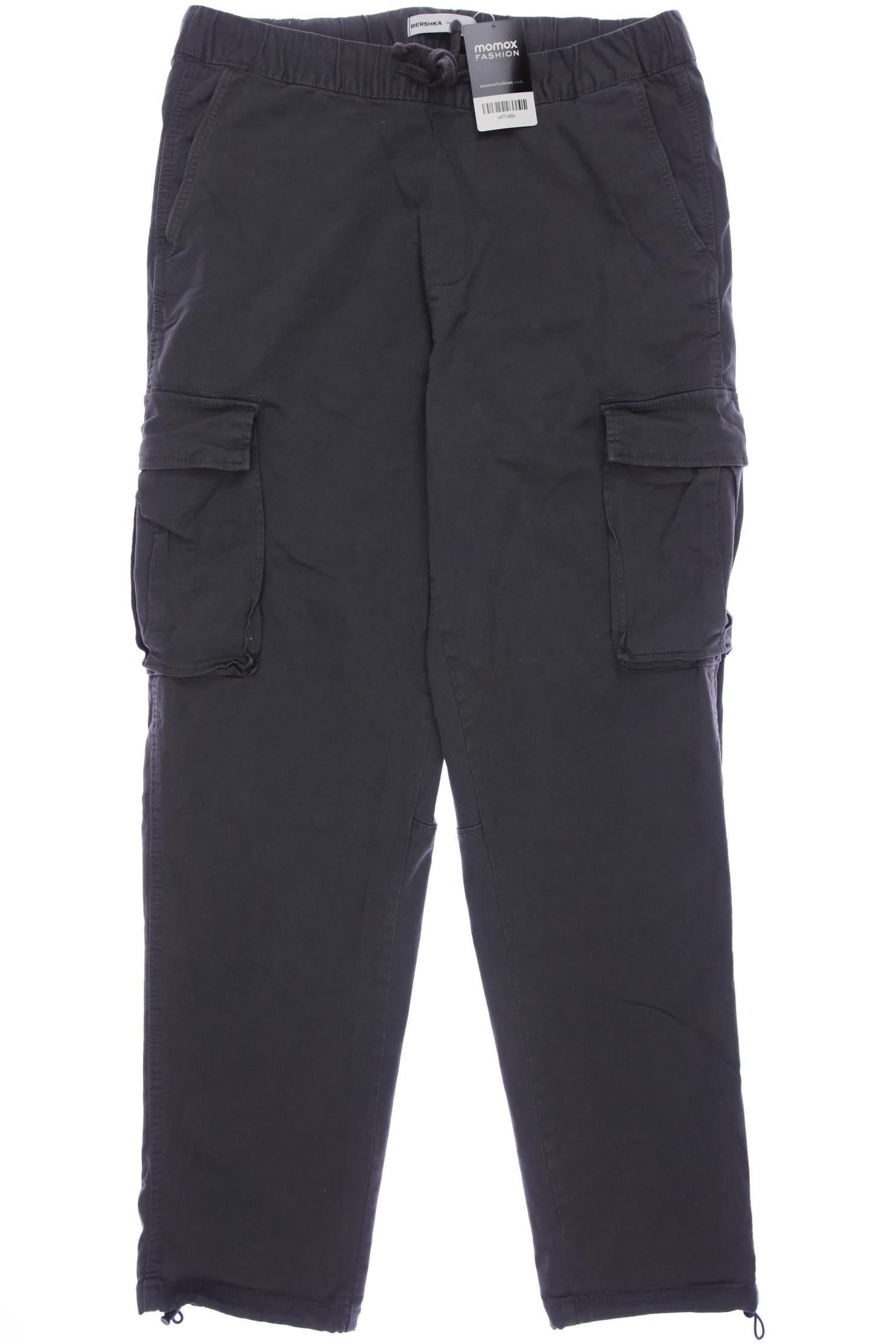 

bershka Herren Stoffhose, grau, Gr. 0